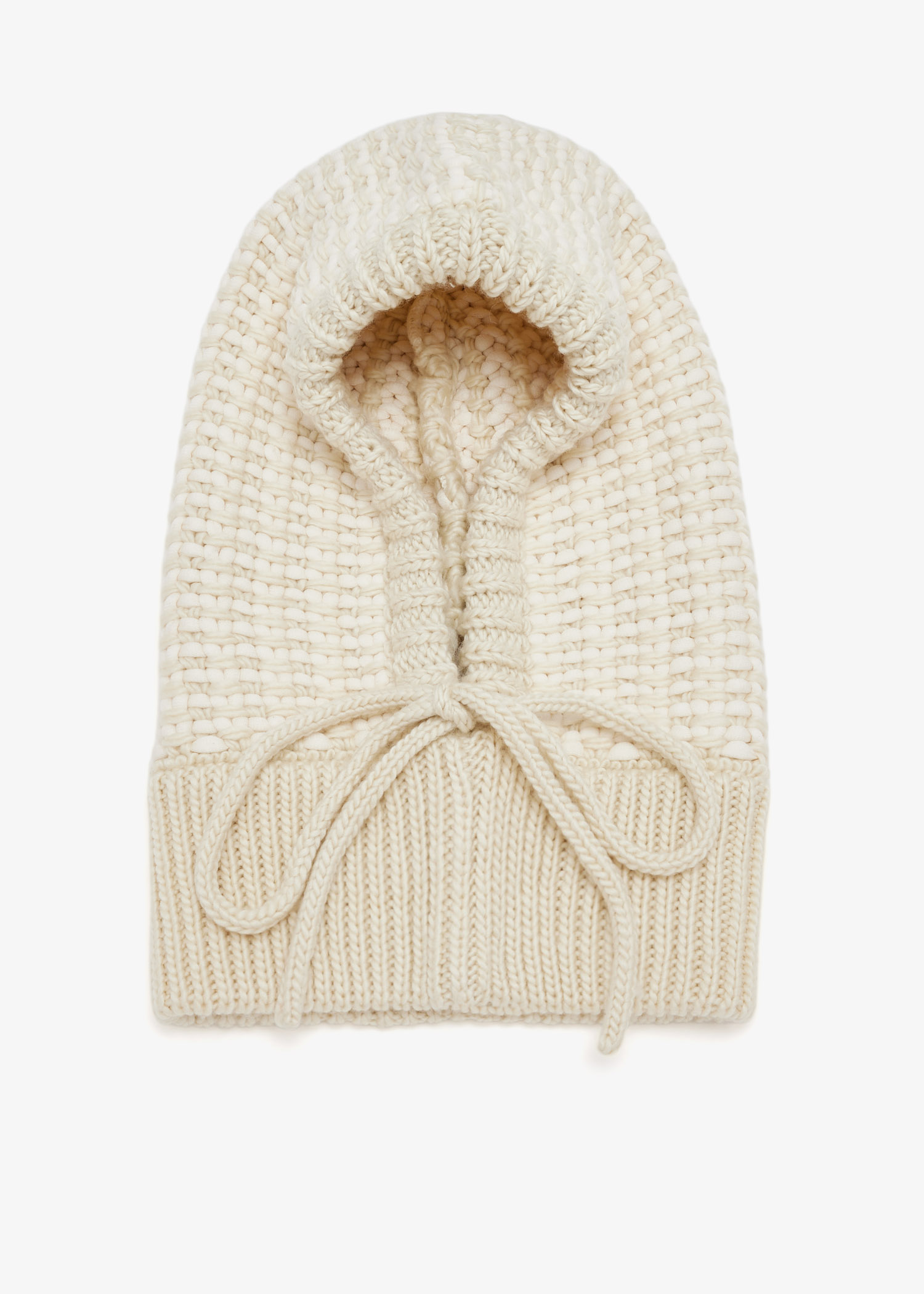 

Wool blend hood, Cream