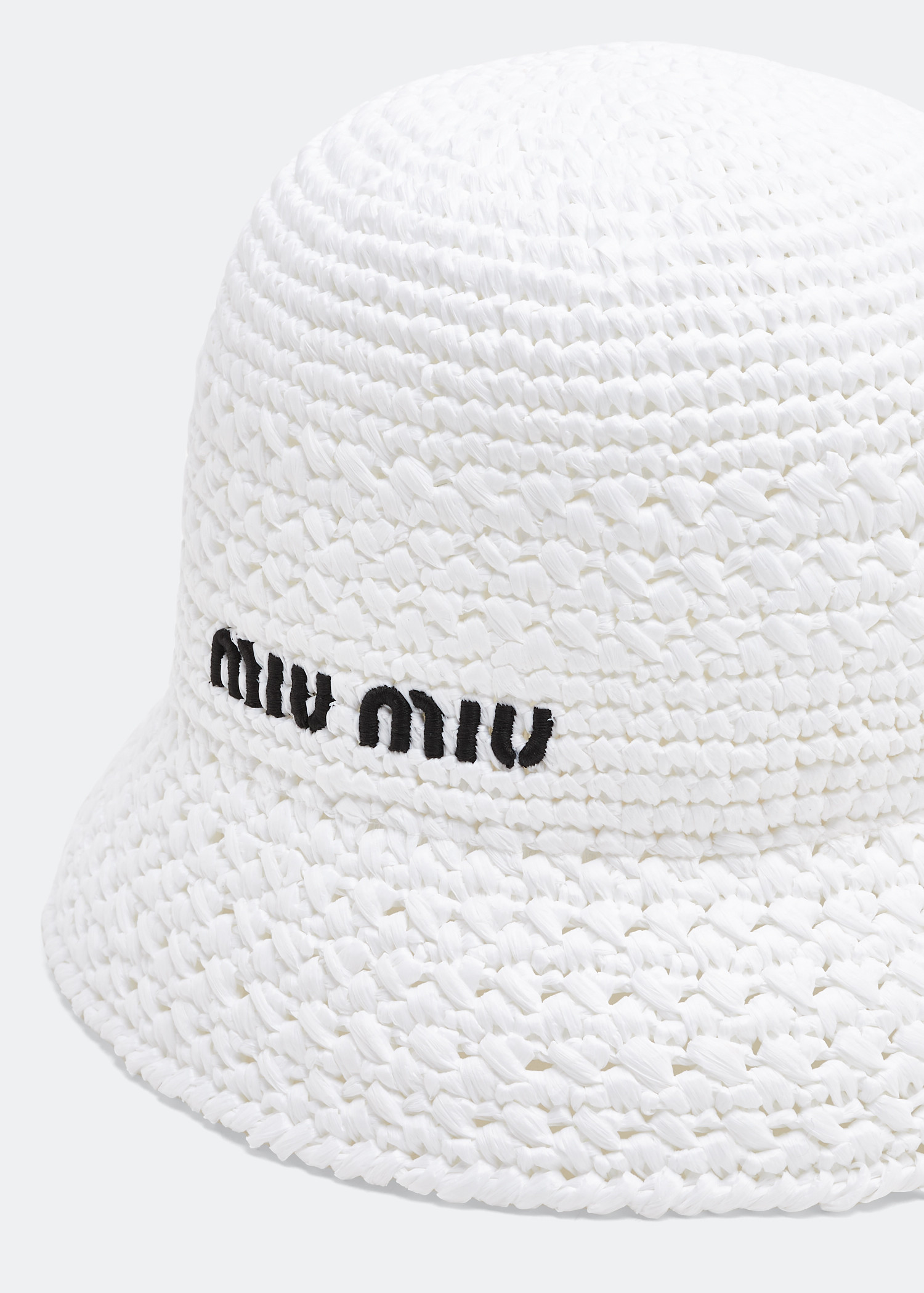 

Woven crochet hat, White