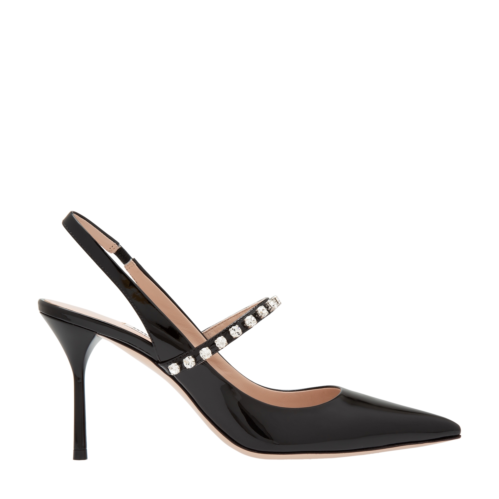 

Leather slingback pumps, Black