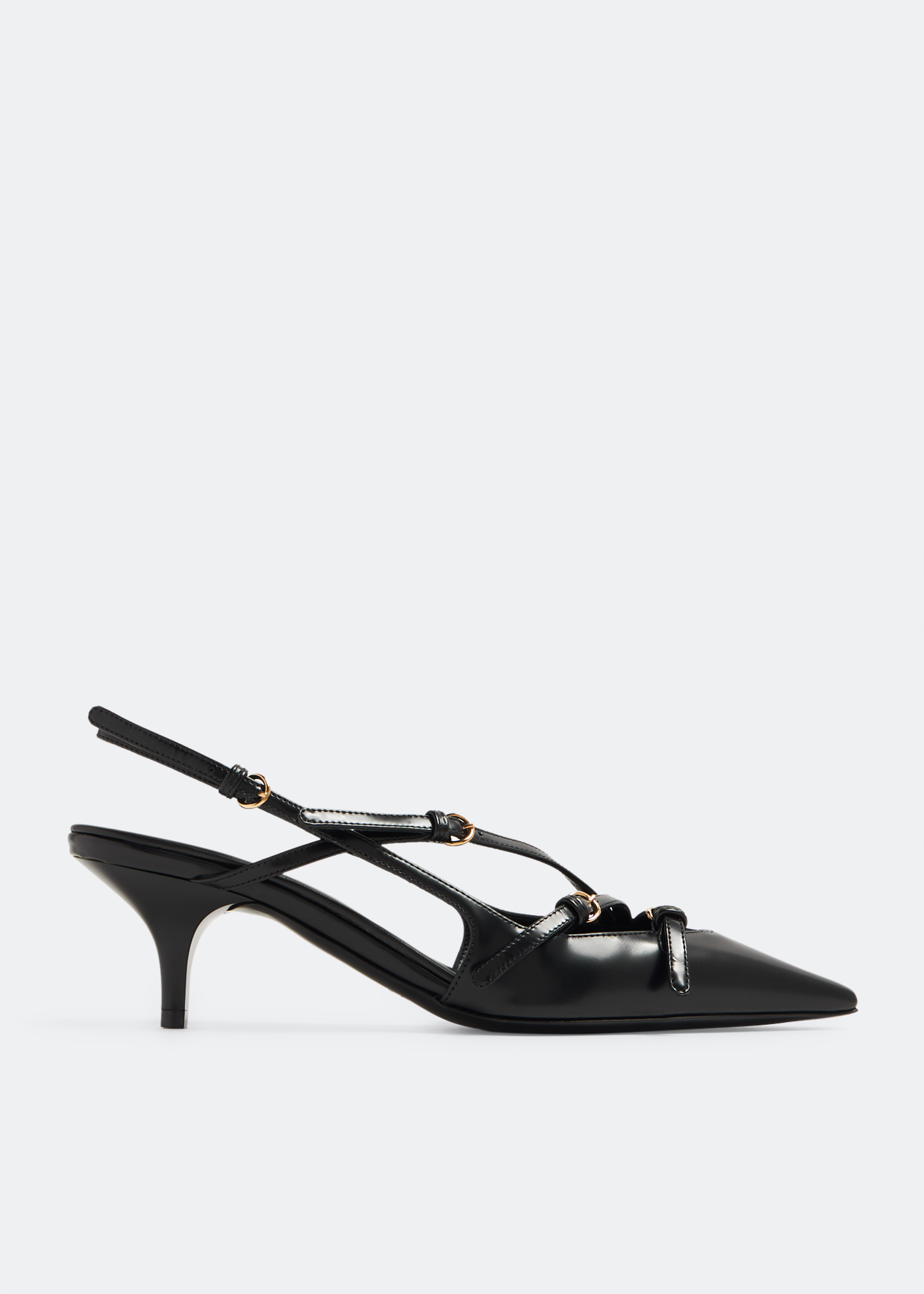

Buckle slingback pumps, Black