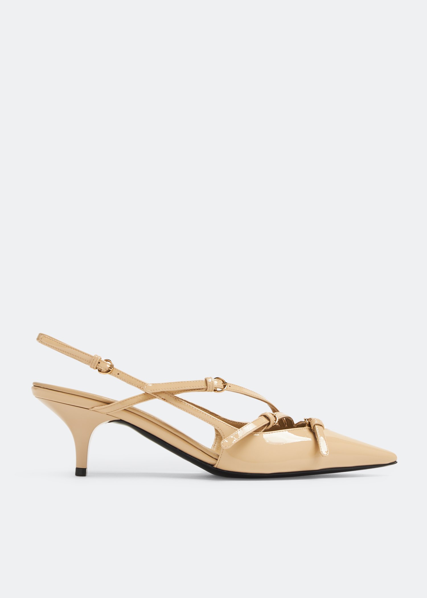 

Buckle slingback pumps, Beige