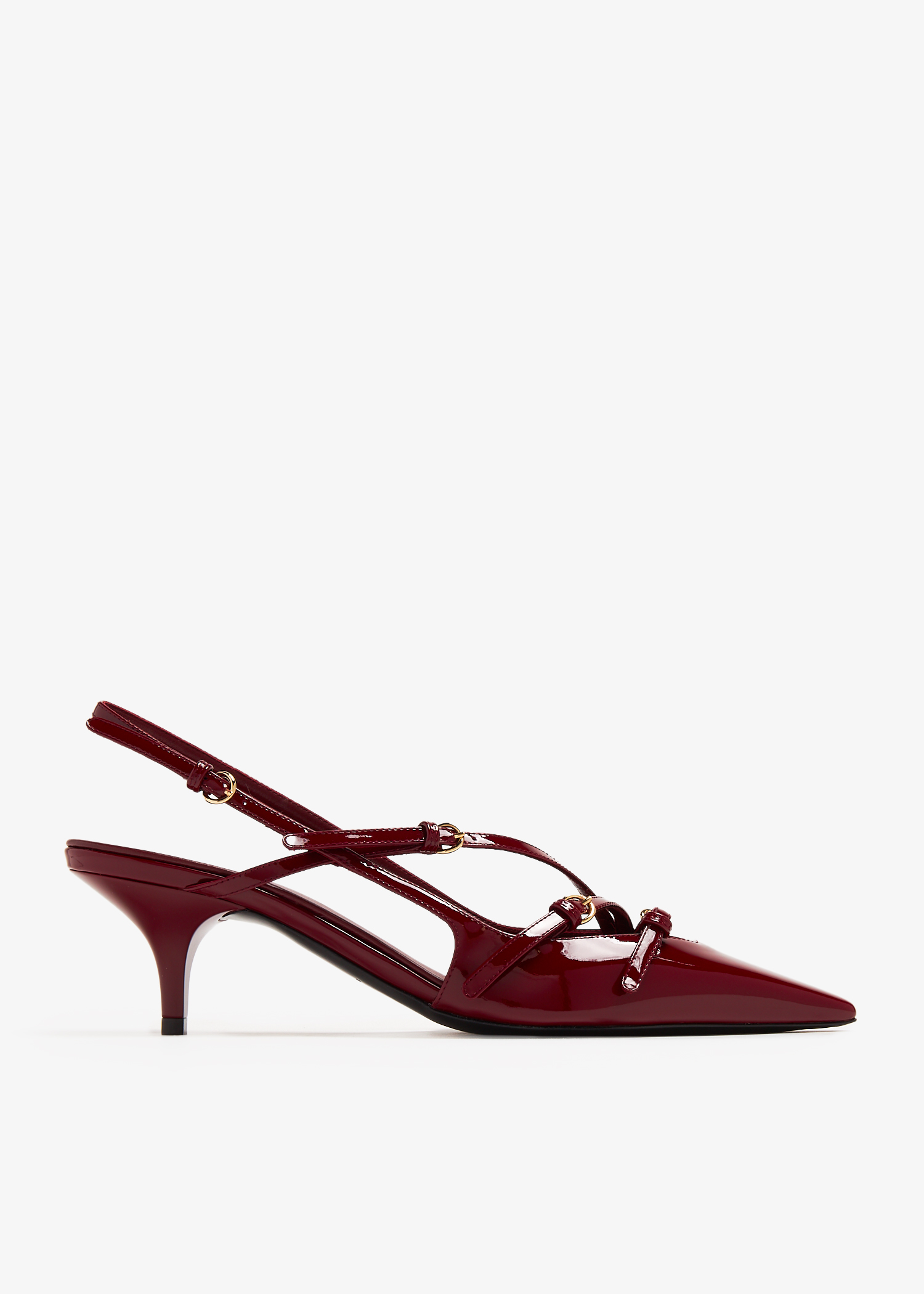 

Buckle slingback pumps, Burgundy