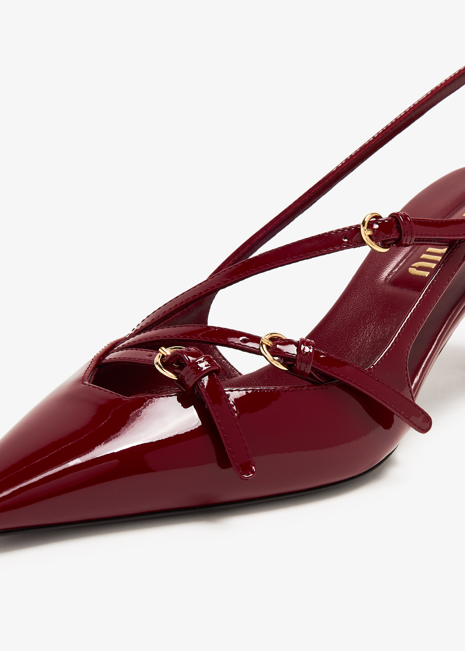 

Buckle slingback pumps, Burgundy