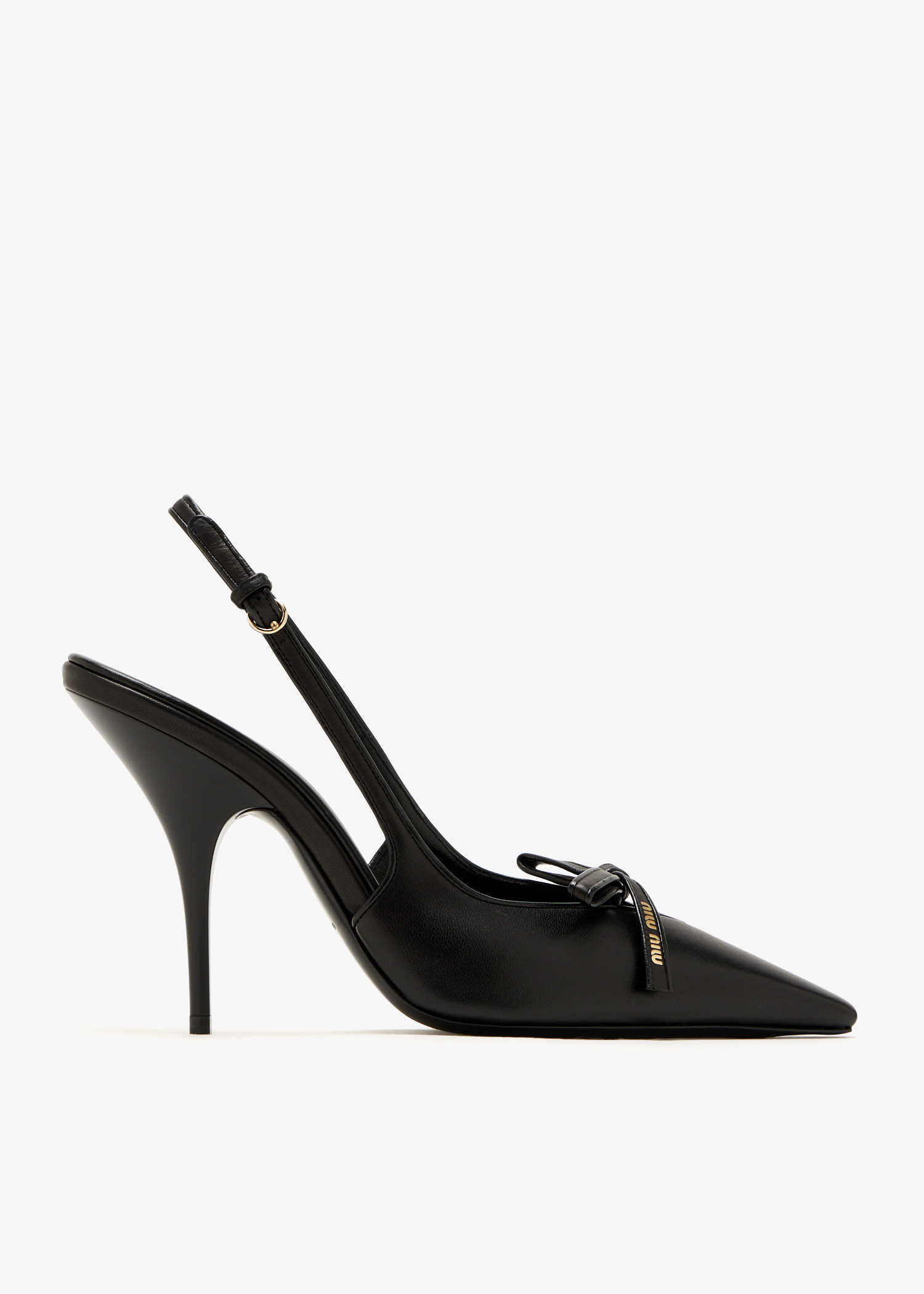 

Leather slingback pumps, Black