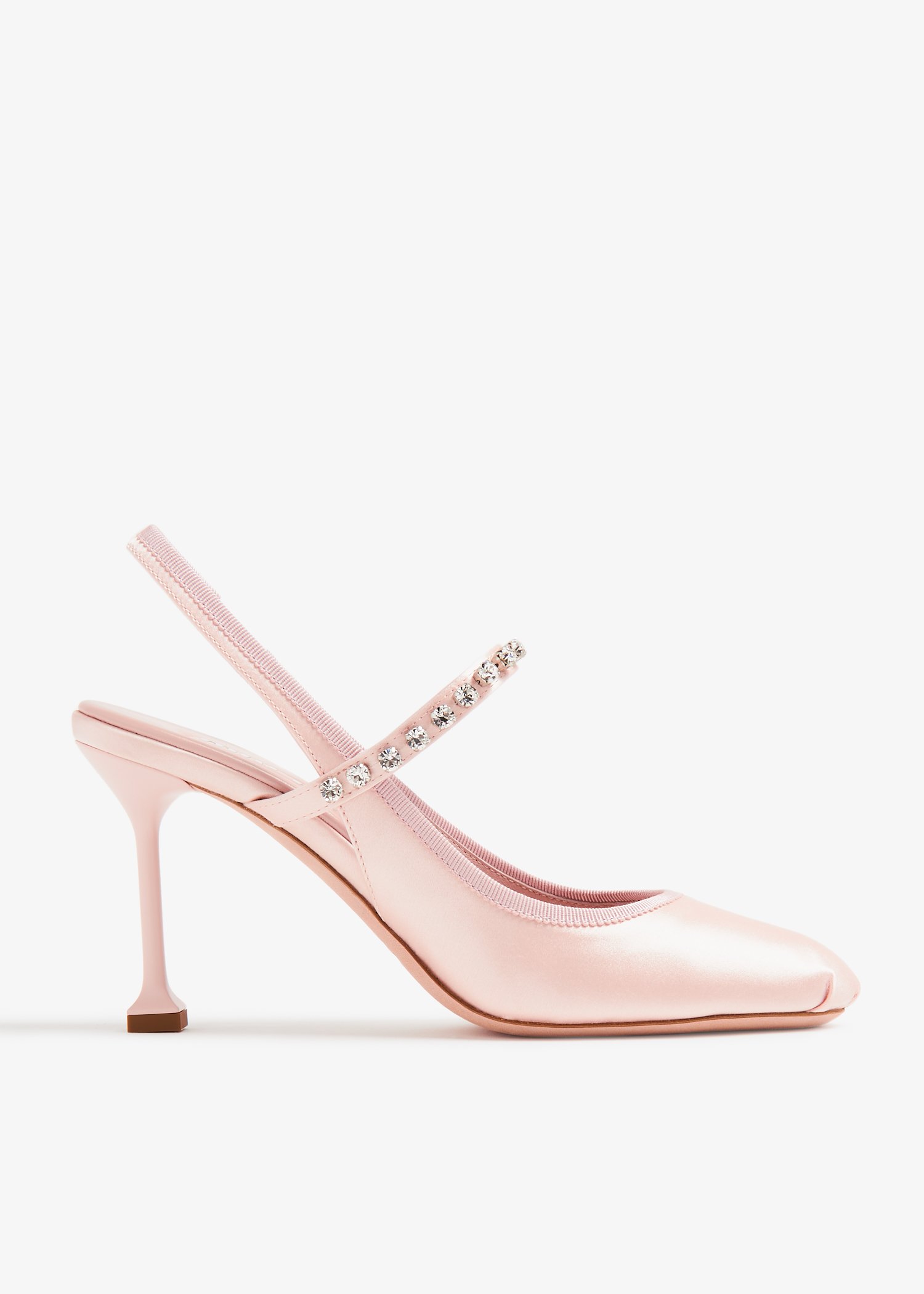 

Satin slingback pumps, Pink