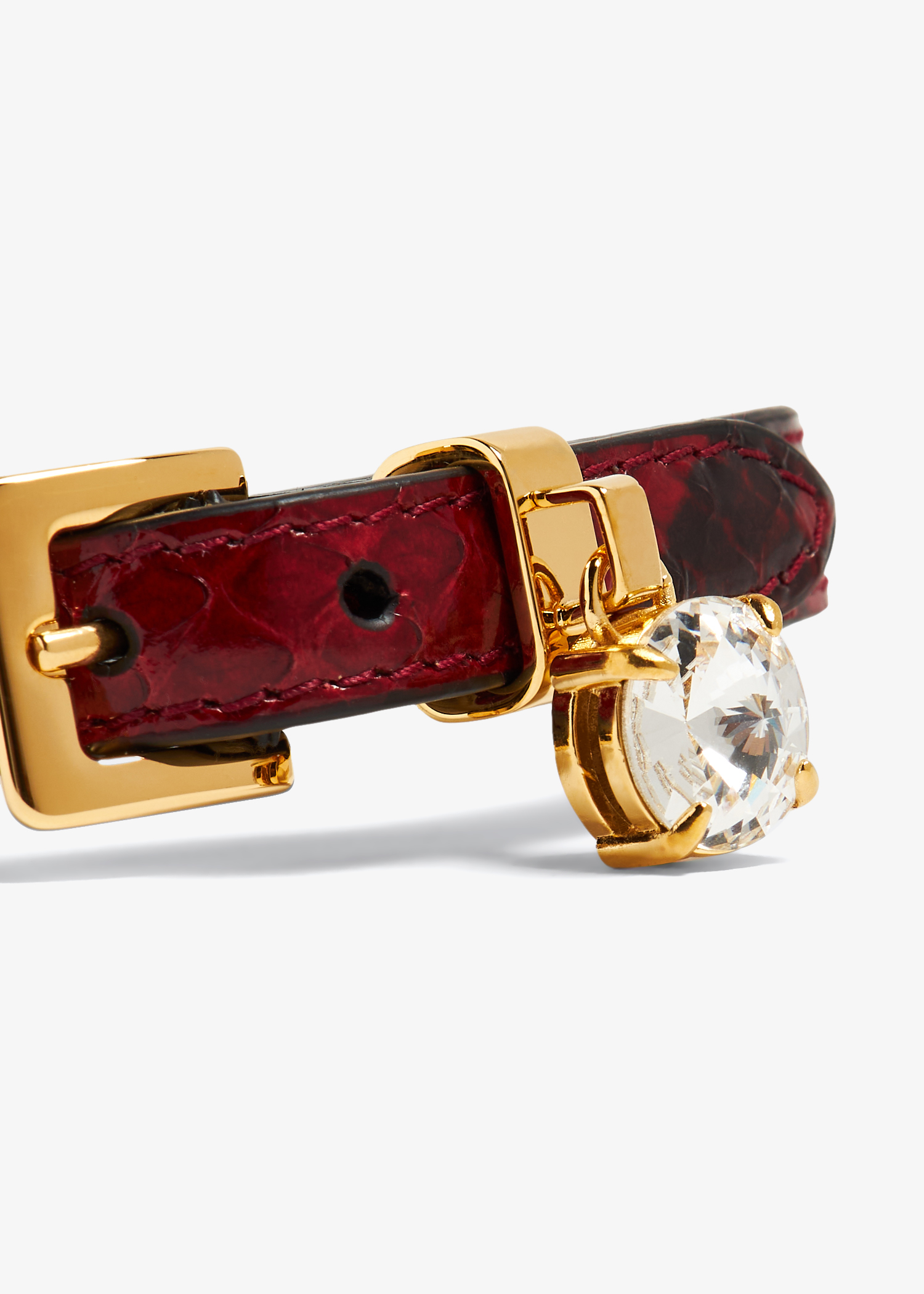 

Ayers leather bracelet, Burgundy