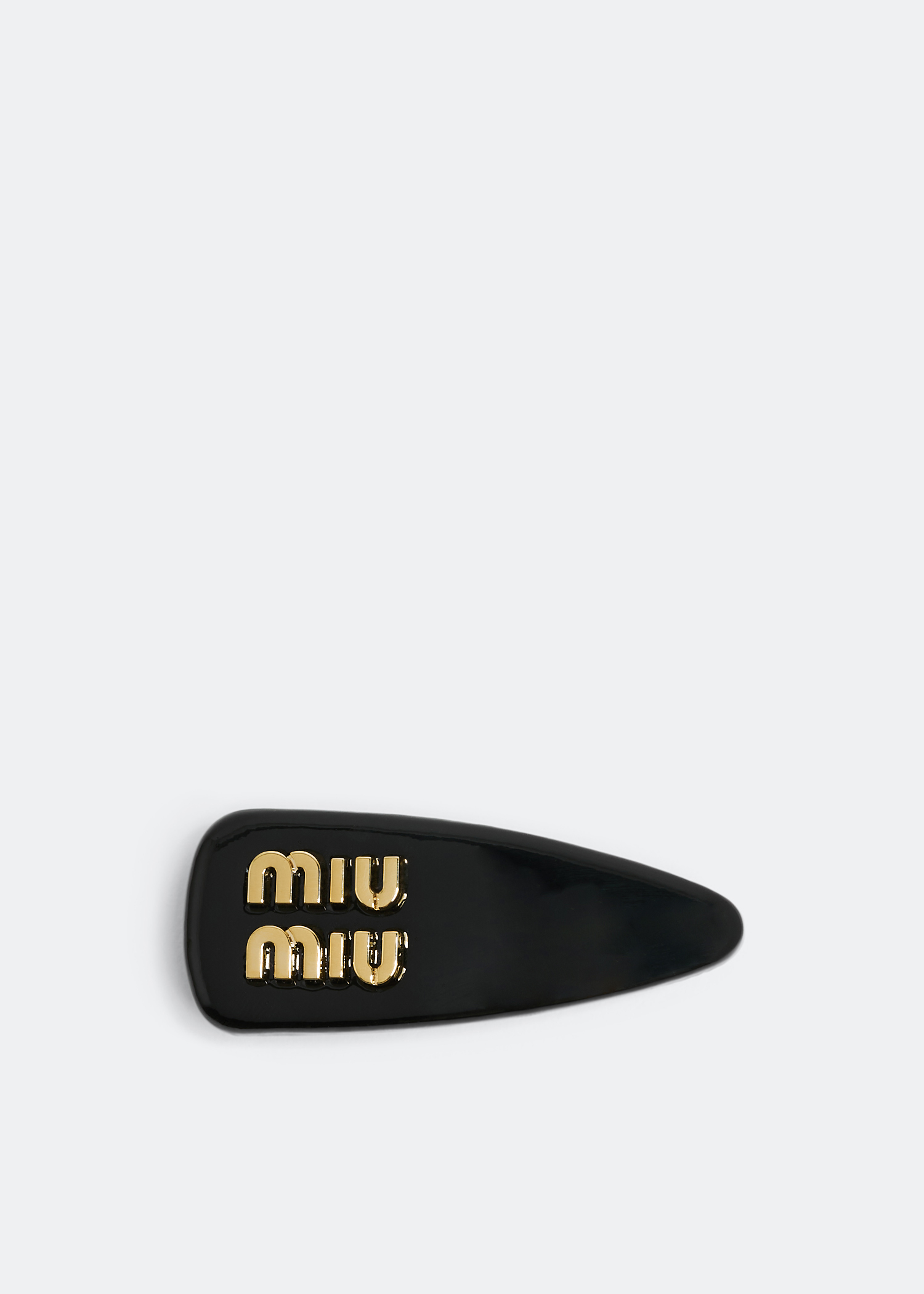 

Patent leather hair clip, Black