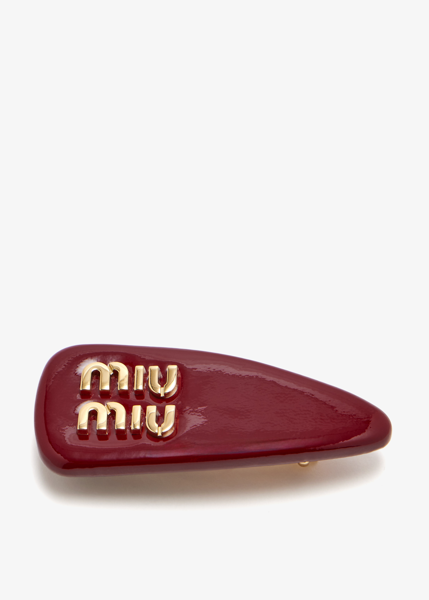 

Patent leather hair clip, Burgundy