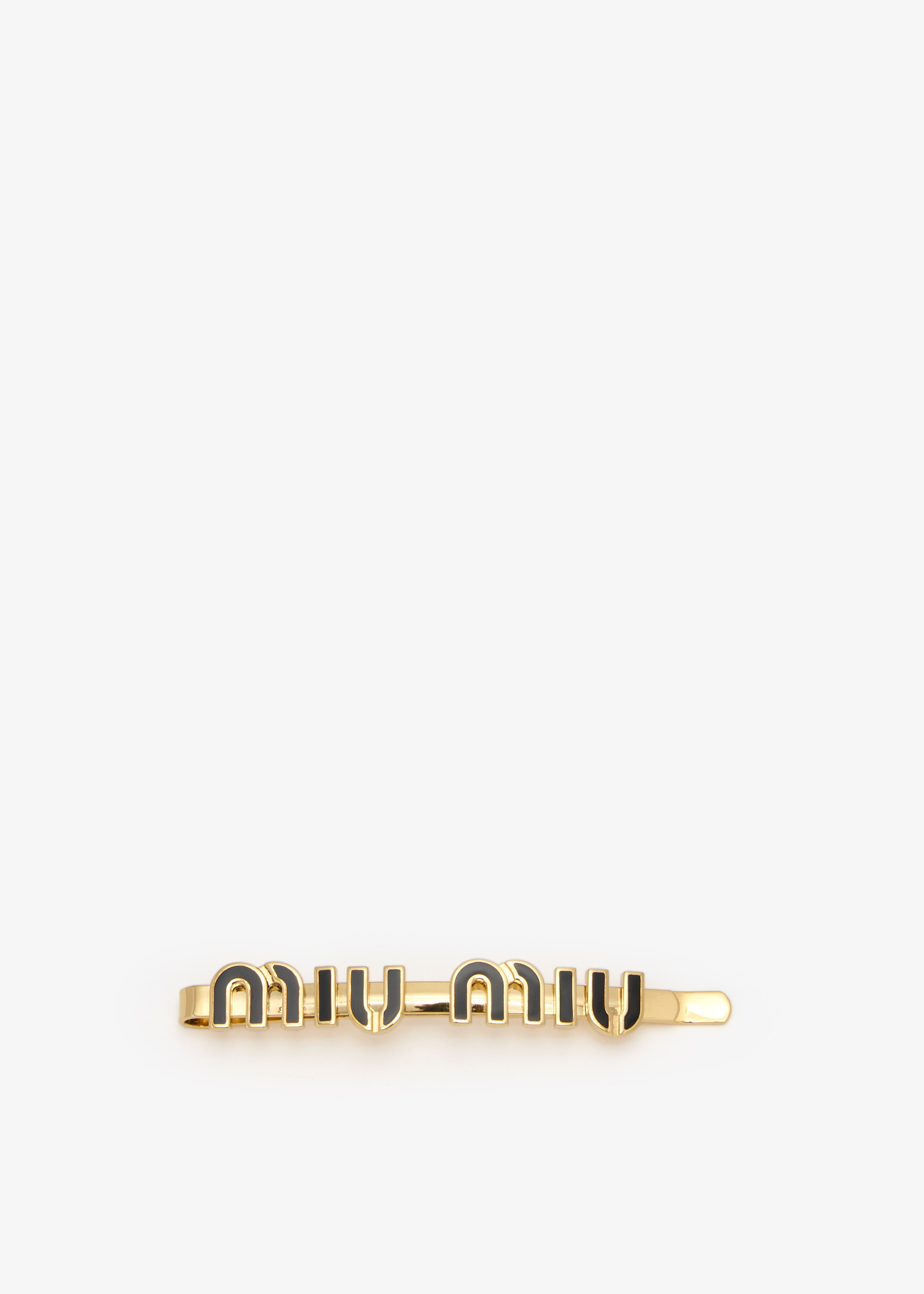 

Enameled metal hair clip, Gold