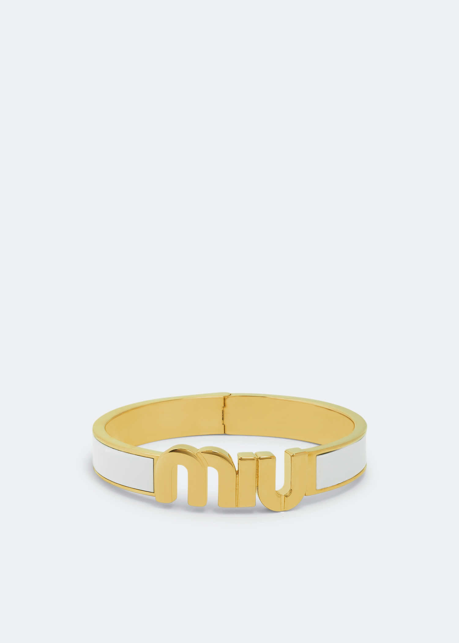 

Enameled metal bracelet, White