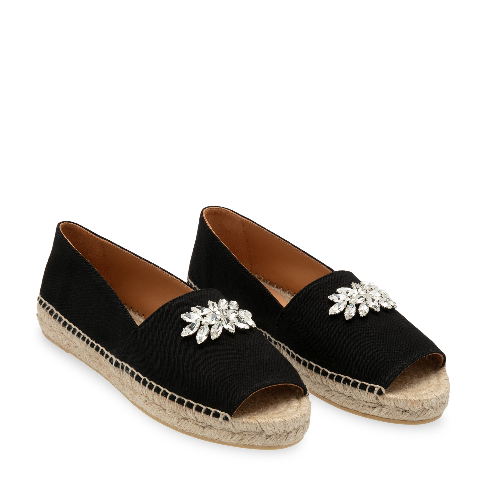 

Rhinestone embellished espadrilles, Black