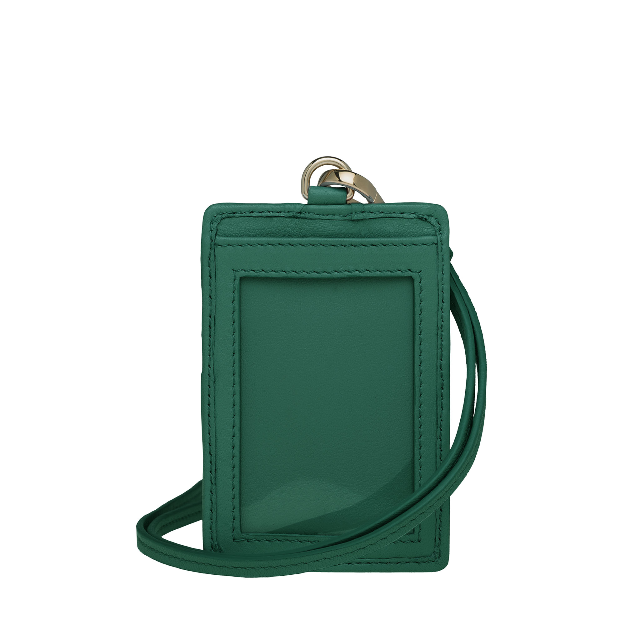 

Matelasse leather card holder, Green