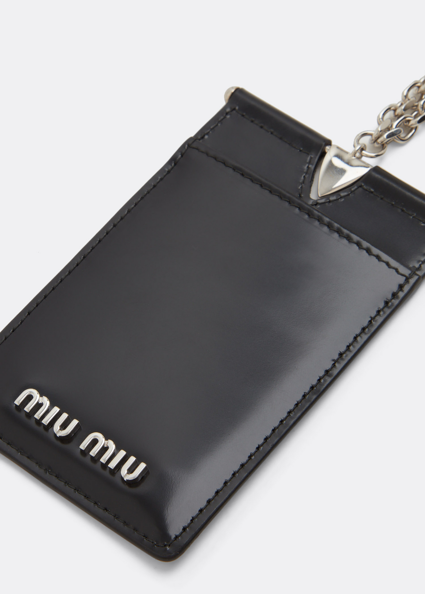 

Leather badge holder, Black