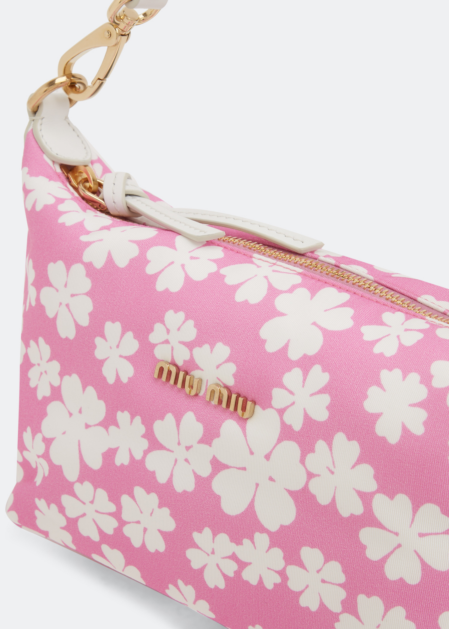 

Miu Spirit printed faille bag, Pink