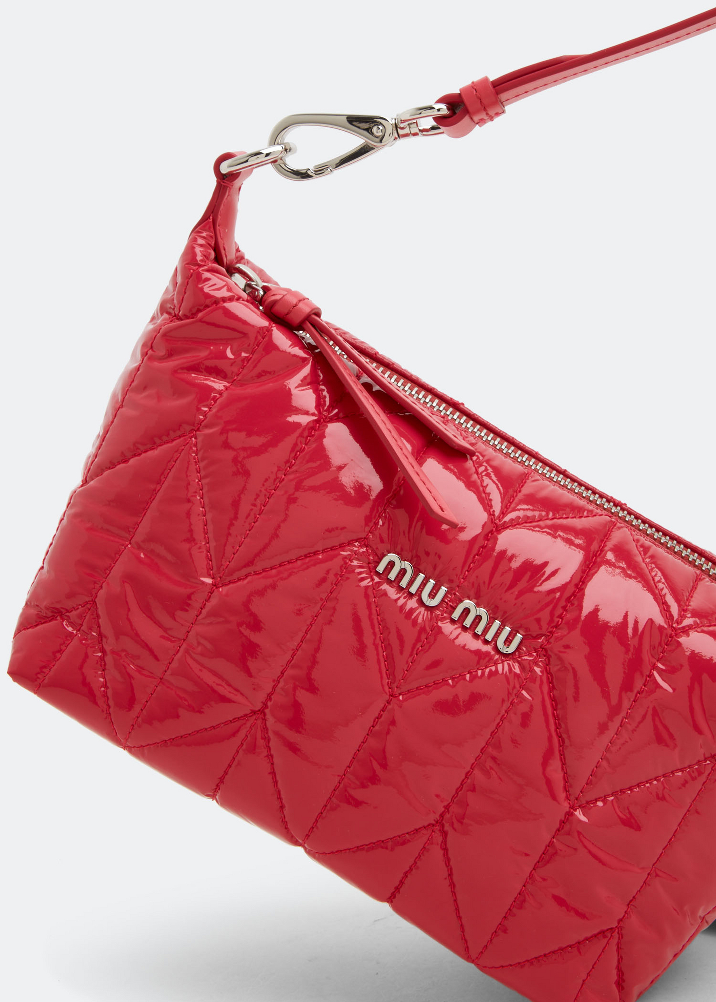 

Miu Spirit ciré mini bag, Red