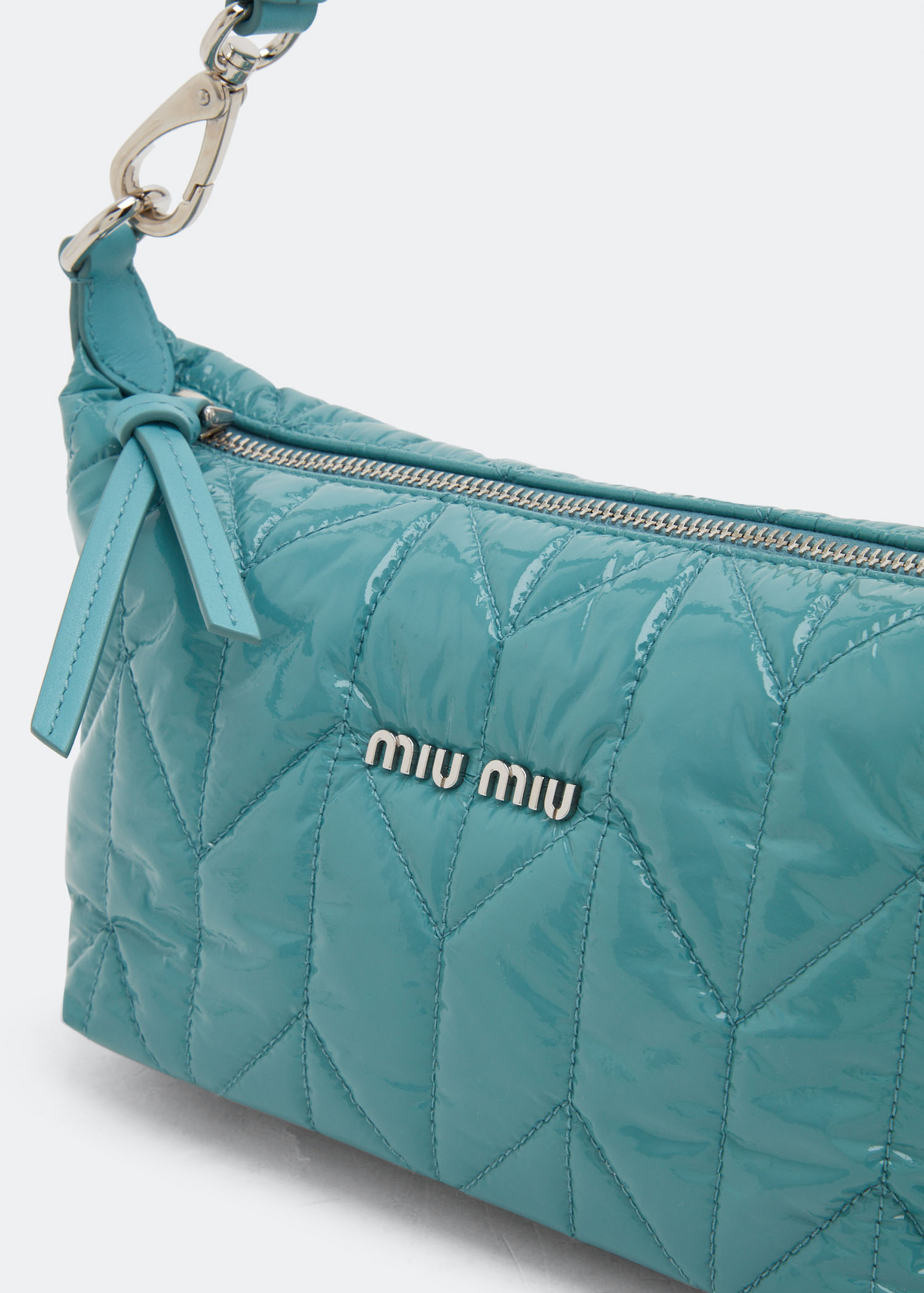 

Miu Spirit ciré mini bag, Blue