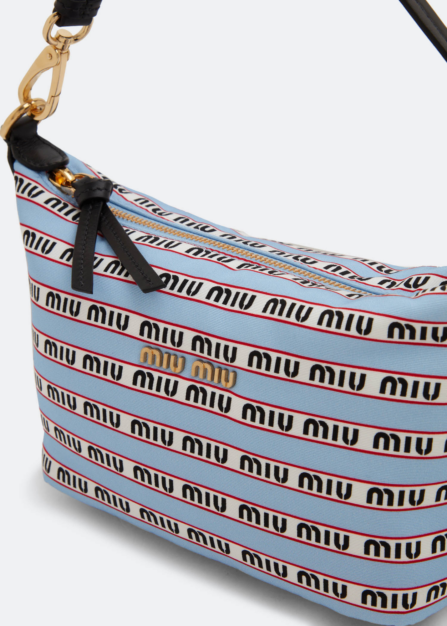 

Miu Spirit printed faille mini bag, Blue