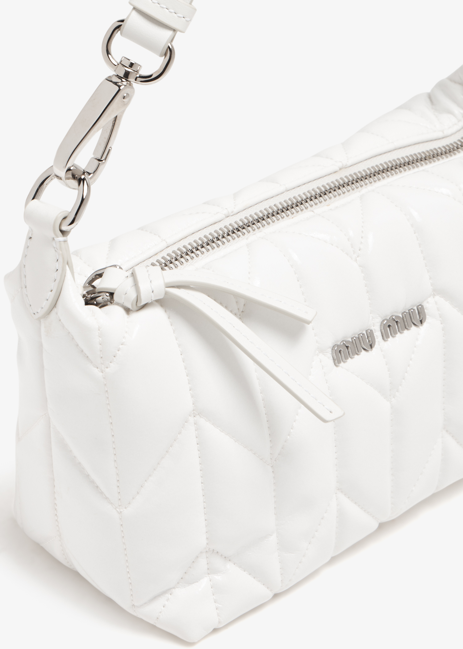 

Miu Spirit ciré mini-bag, White
