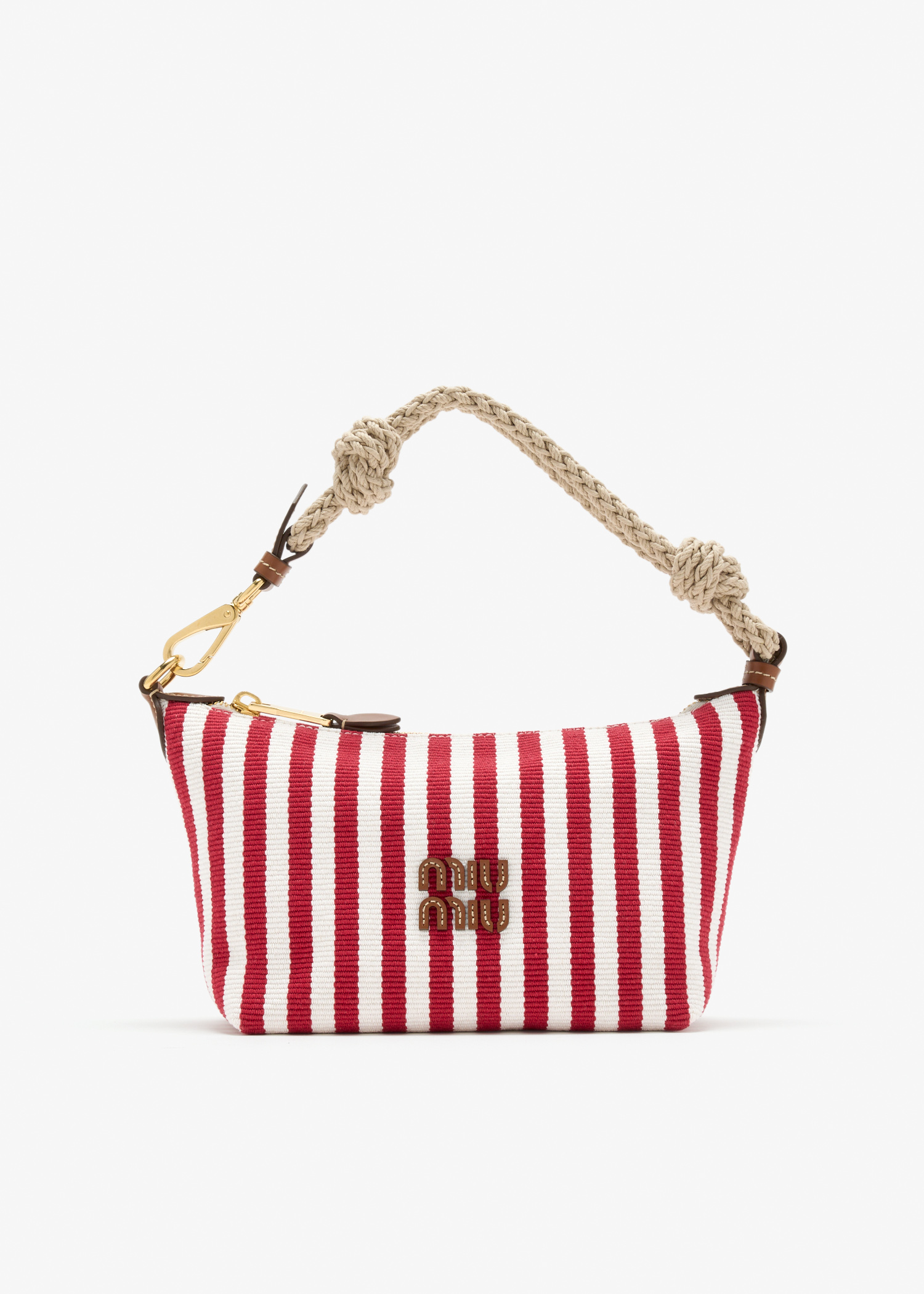 

Cotton and leather pouch, Printed
