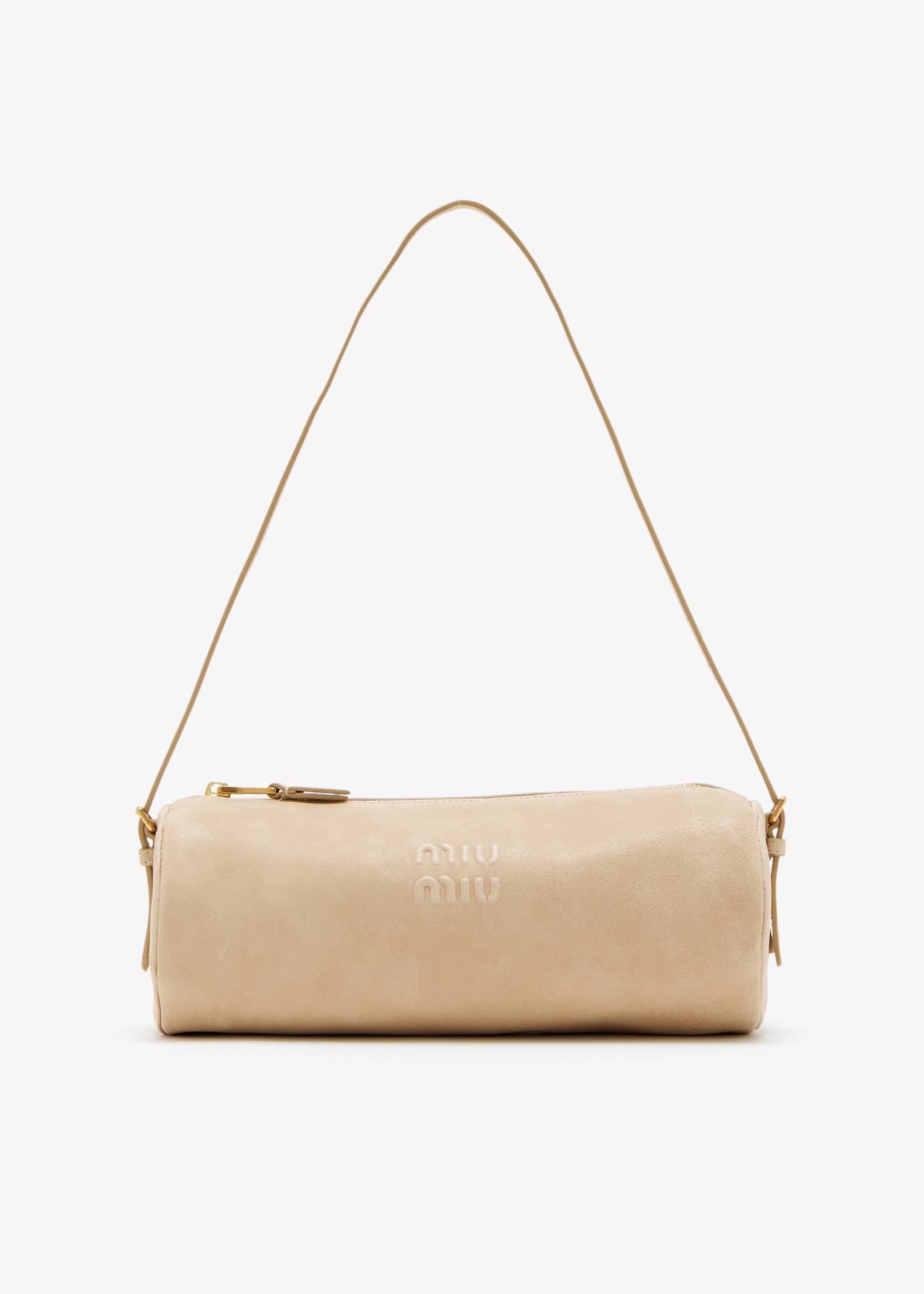 

Nappa leather pouch, Beige