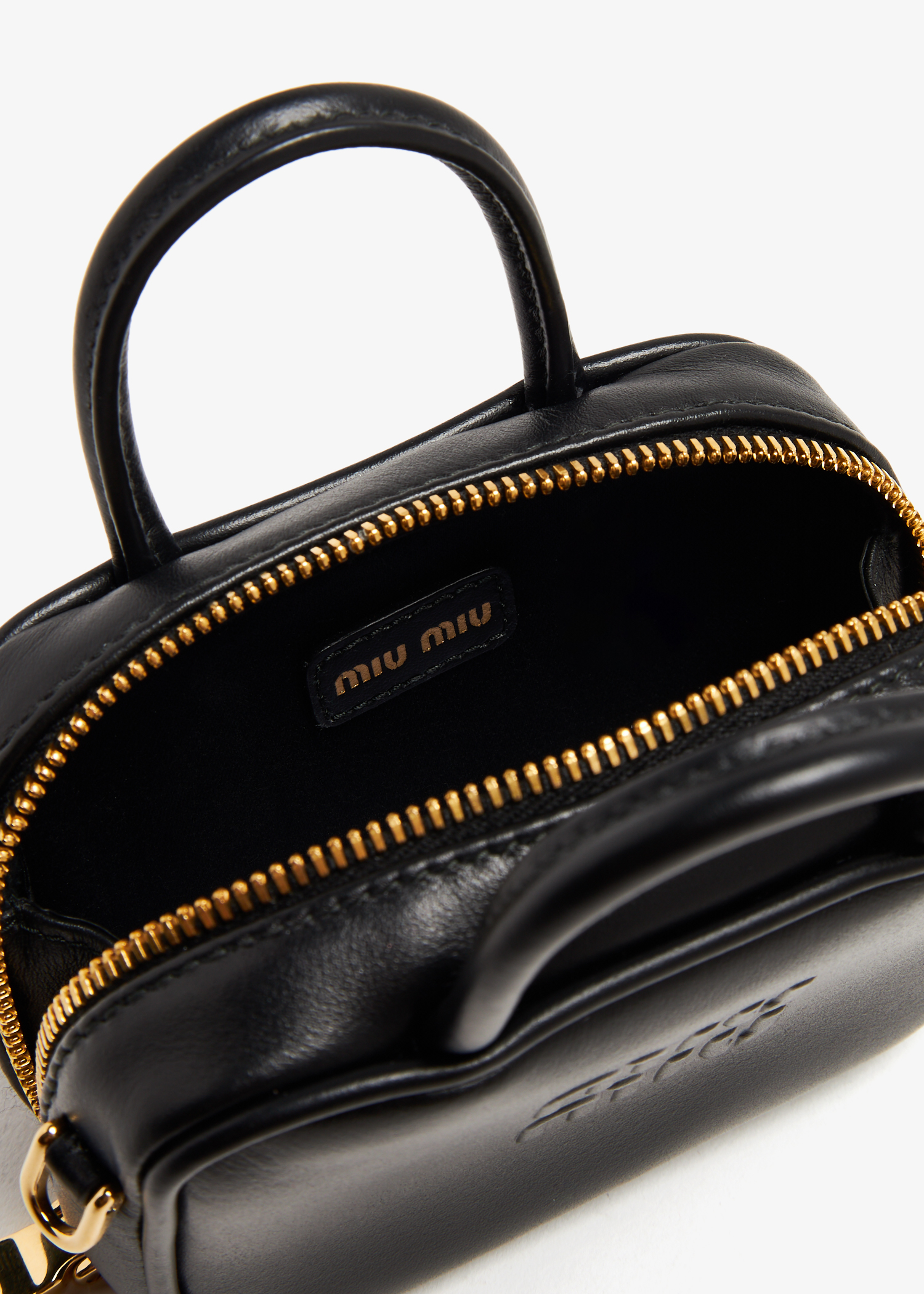 Miu Miu Leather hobo bag for Women - Black in Qatar | Level
