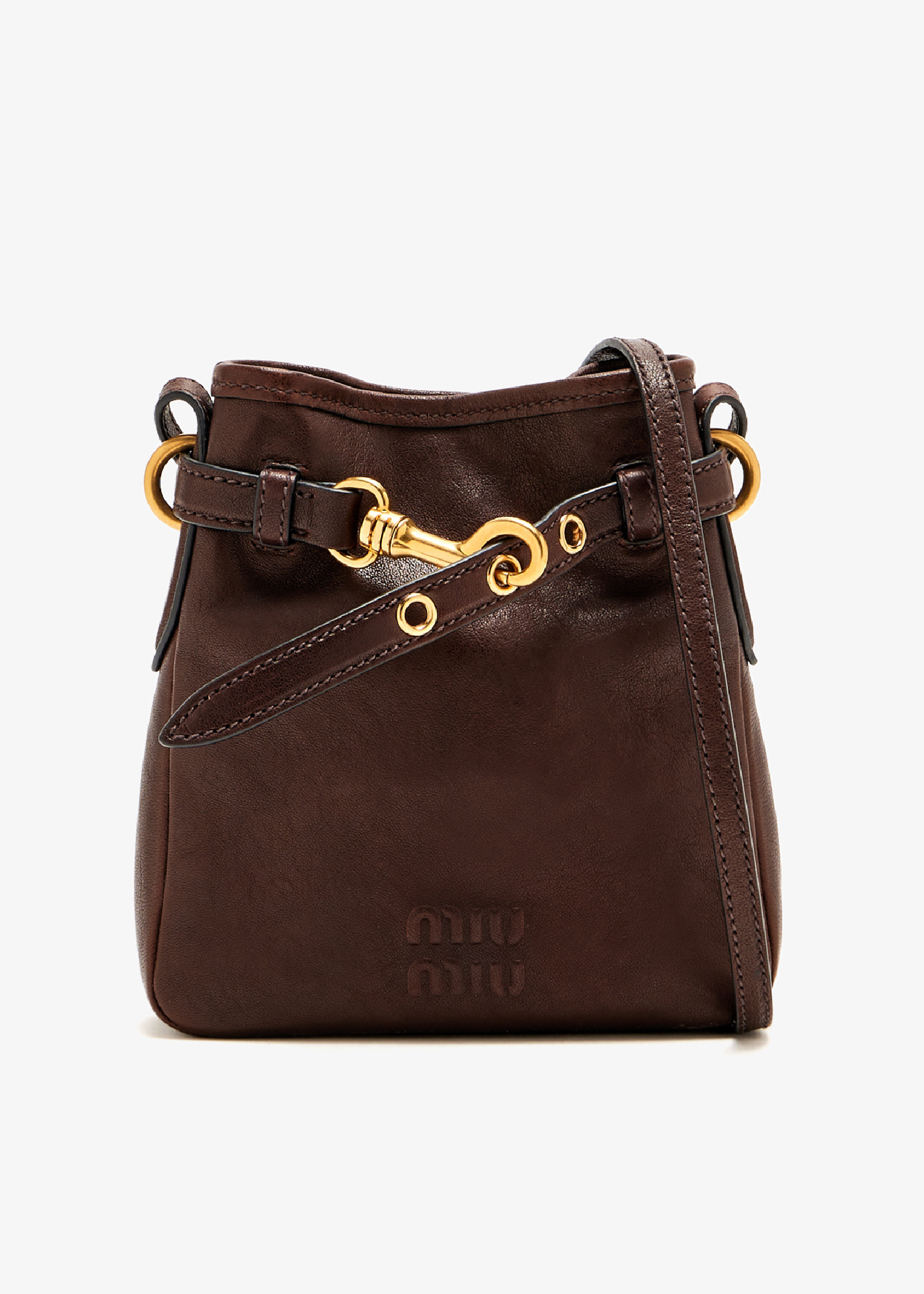 

Nappa leather pouch, Brown