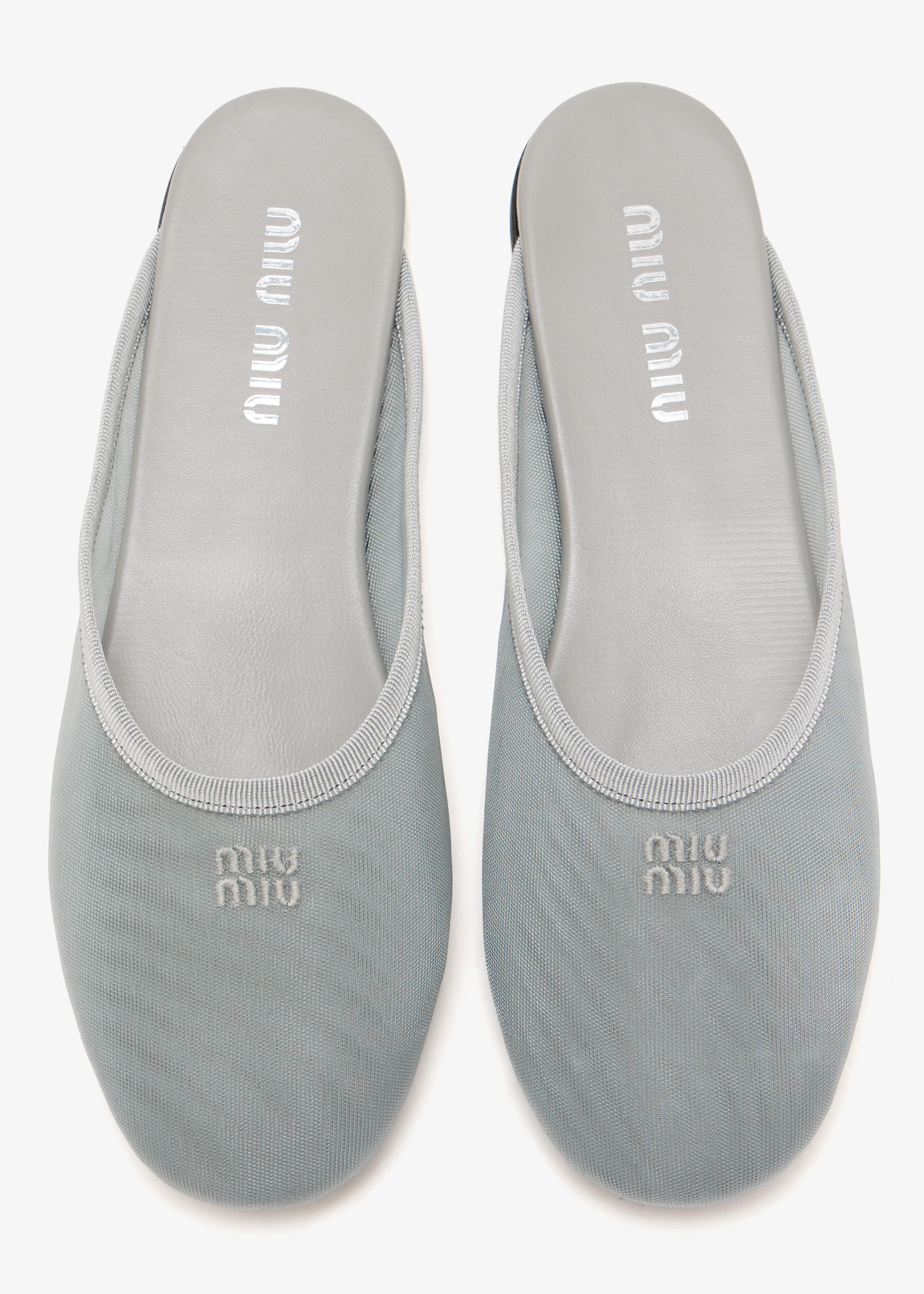 

Mesh fabric slippers, Grey