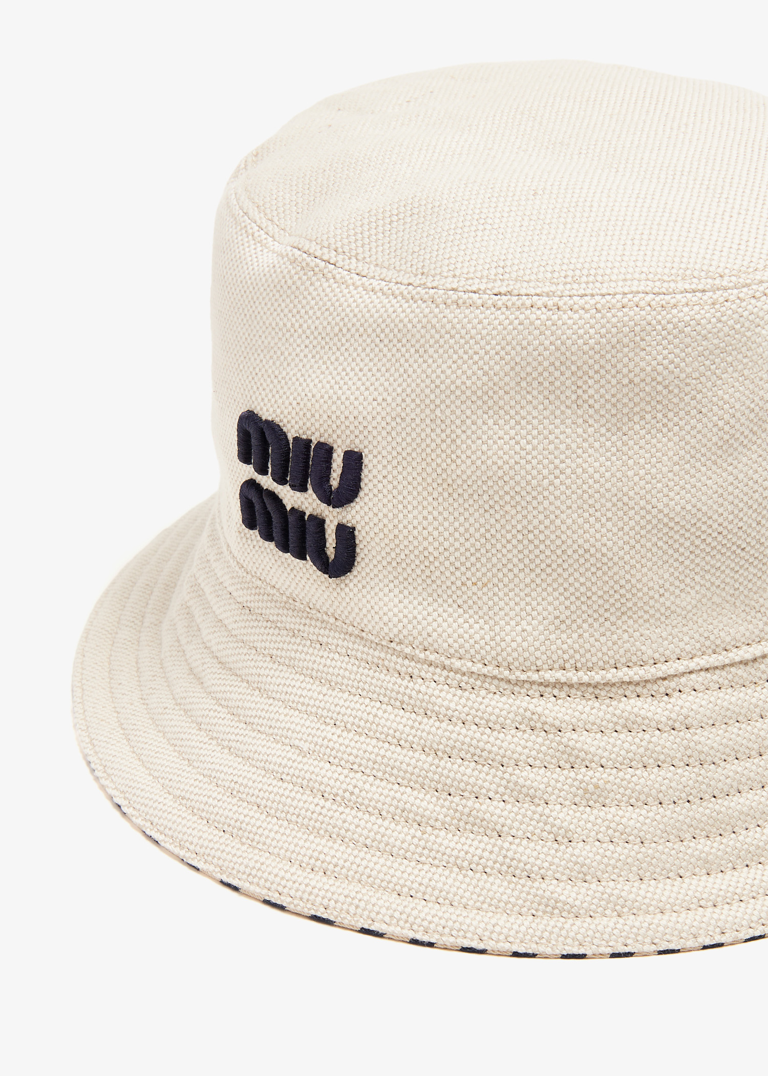 Miu Miu Reversible hat for Women - Printed in UAE | Level Shoes