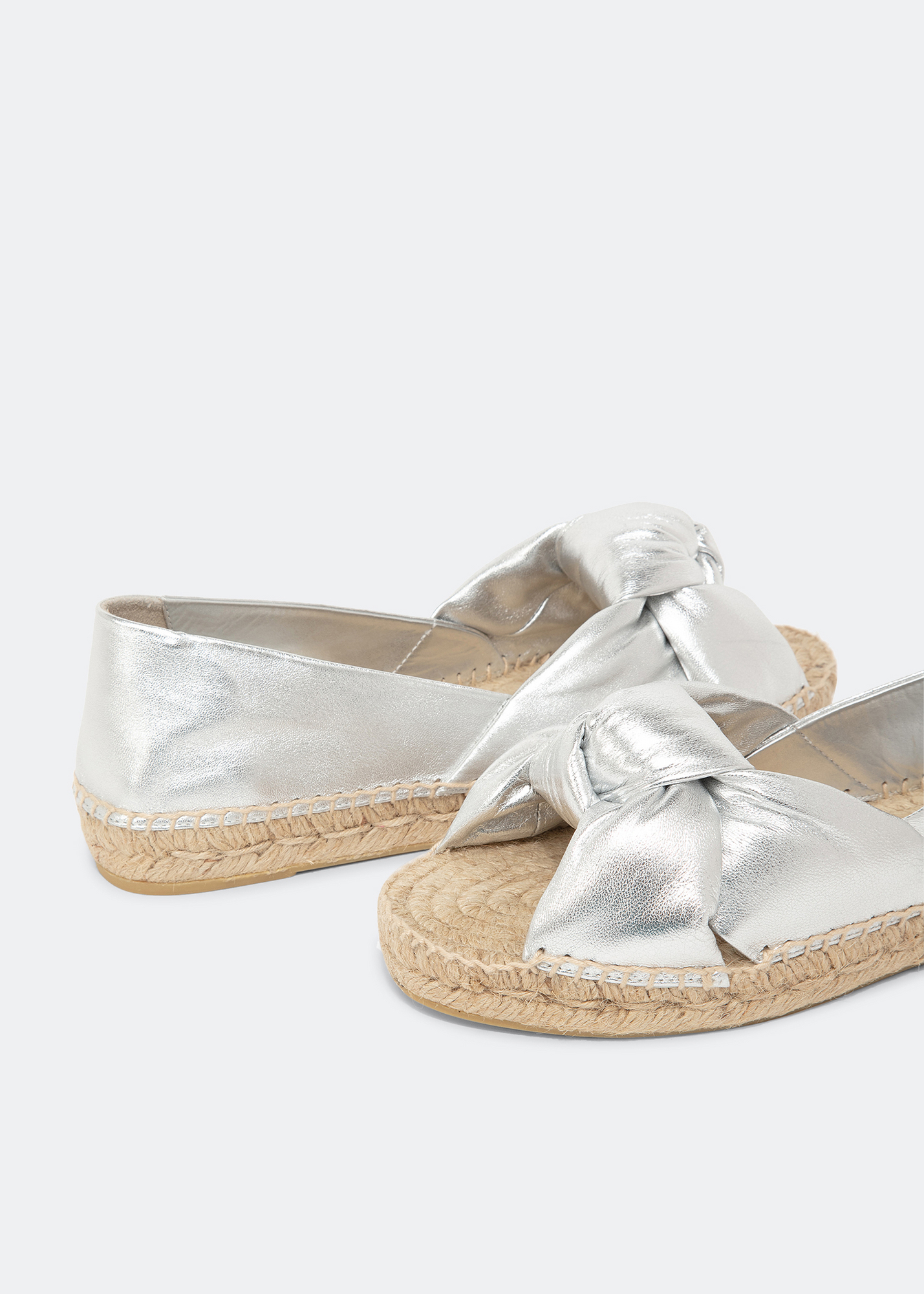 

Nappa leather espadrilles, Silver