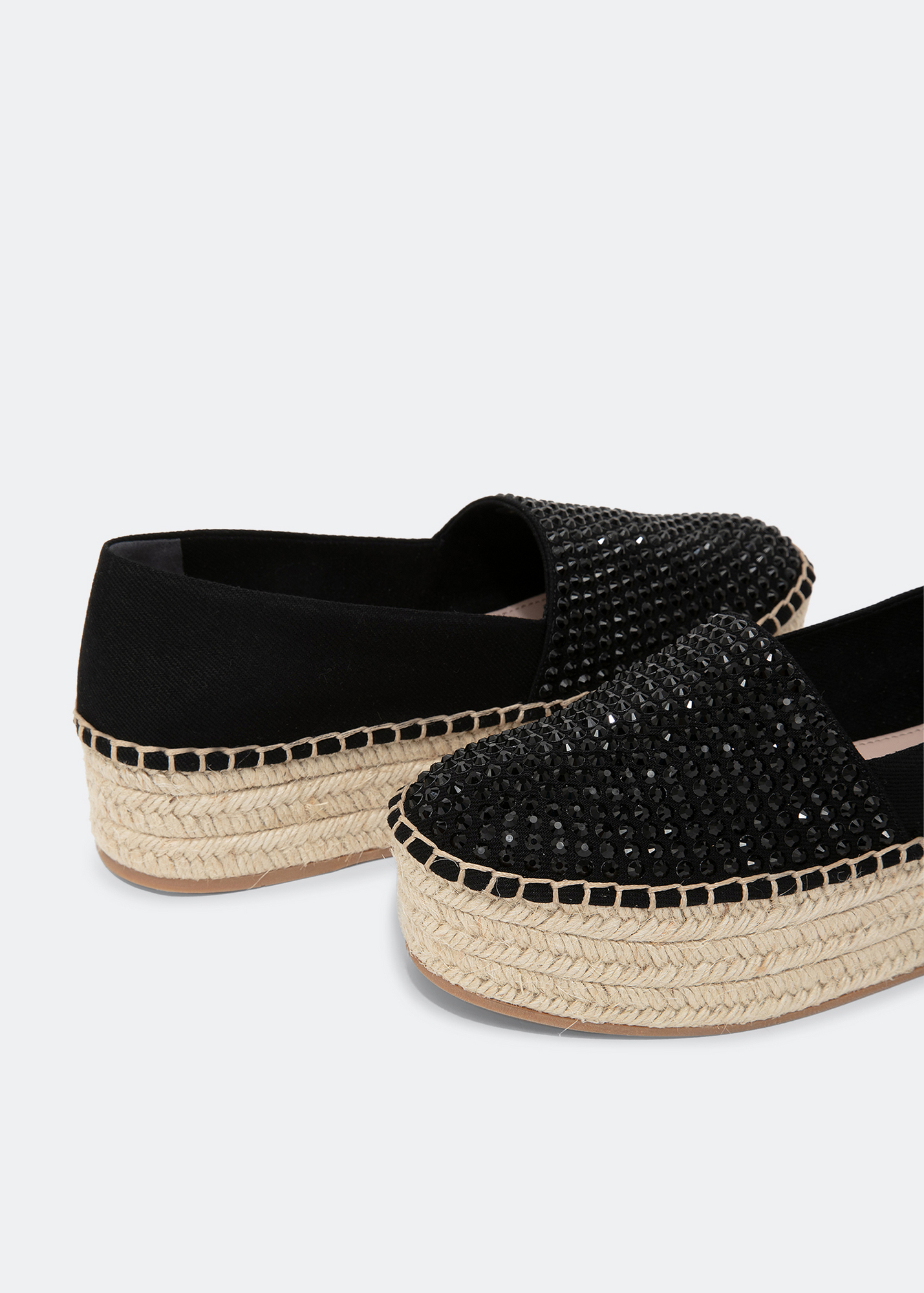 

Crystal-embellished espadrilles, Black