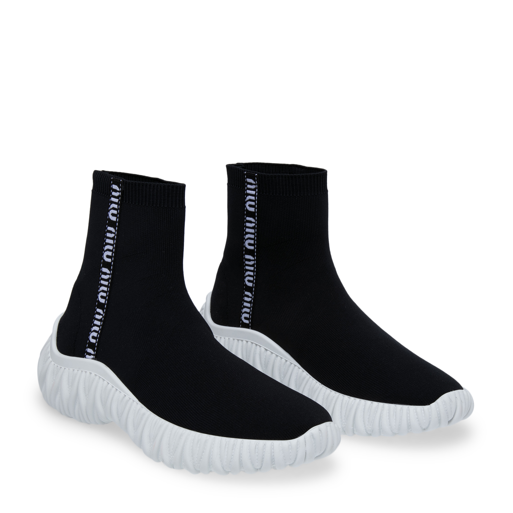 

Logo-print sock sneakers, Black