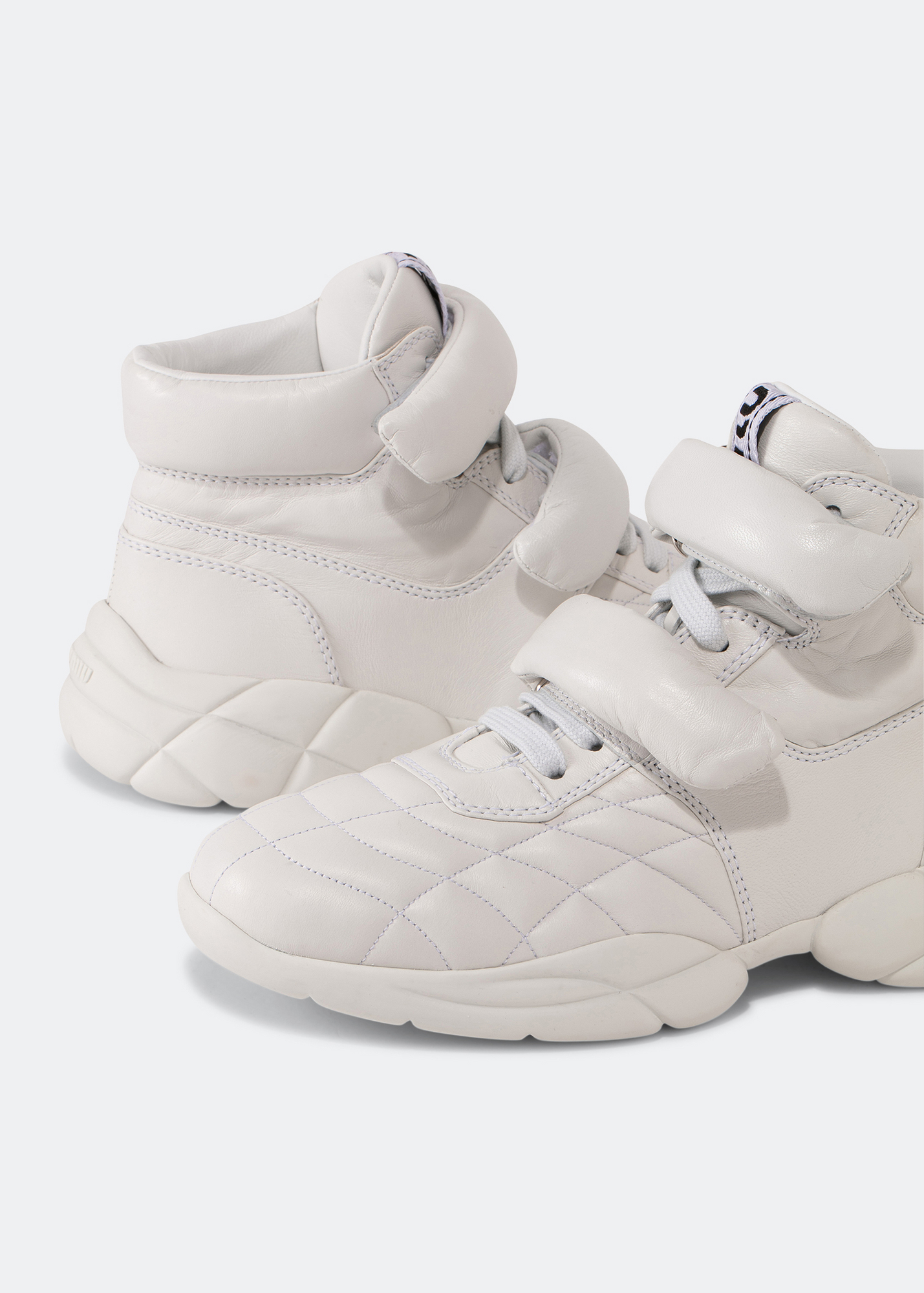 

Nappa leather high-top sneakers, White