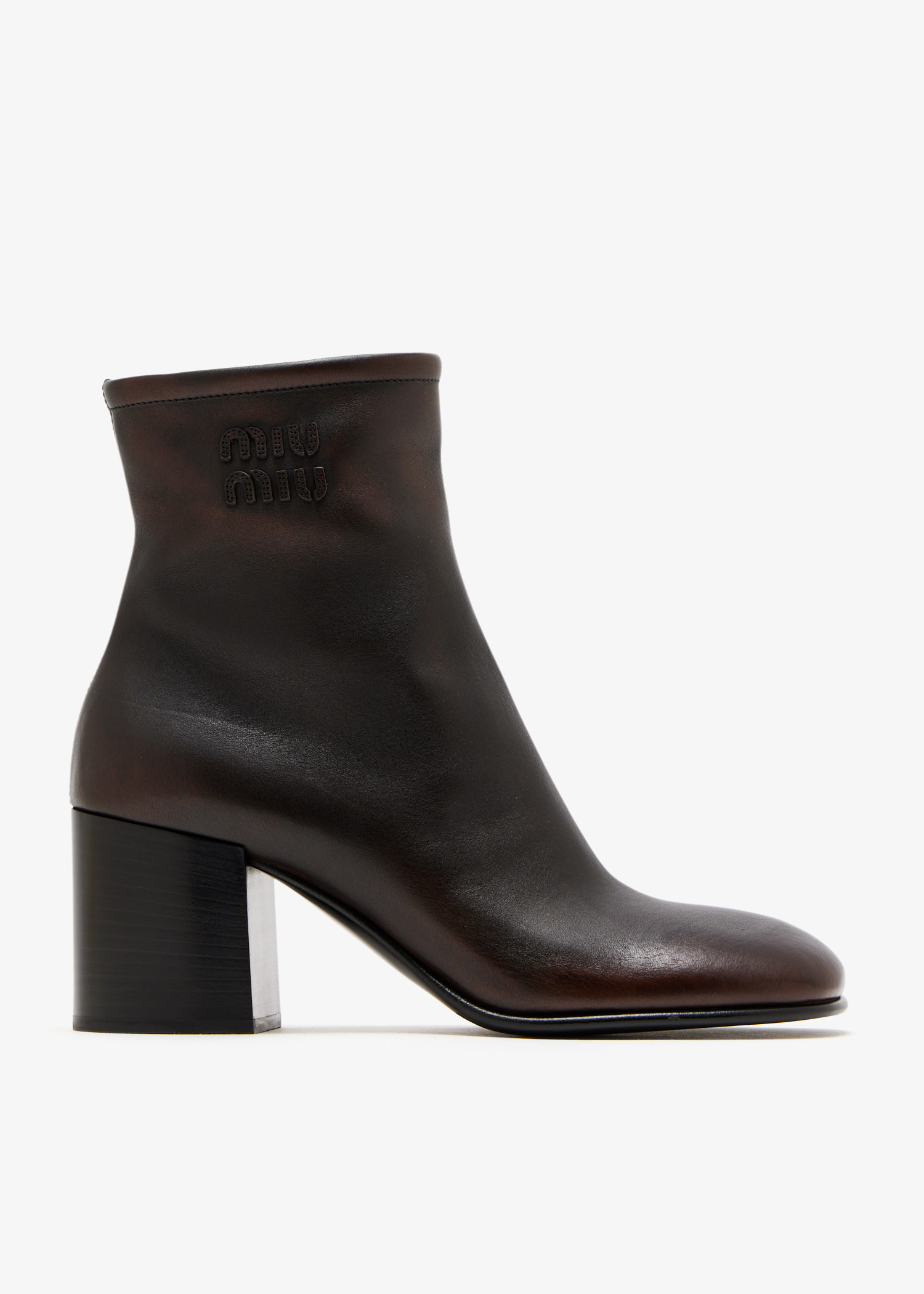 

Fumé calf booties, Brown