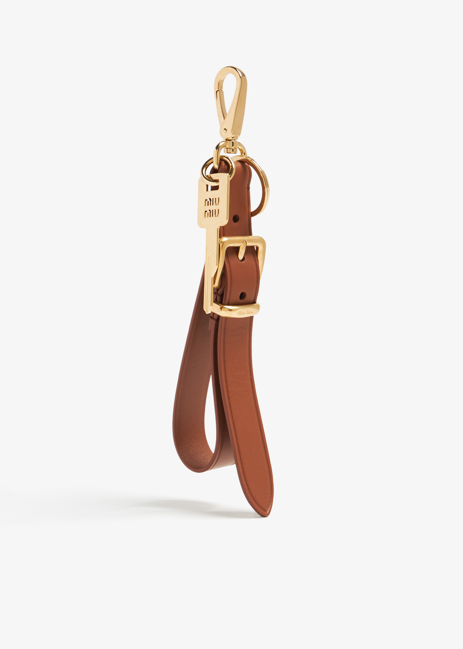

Leather key ring, Brown