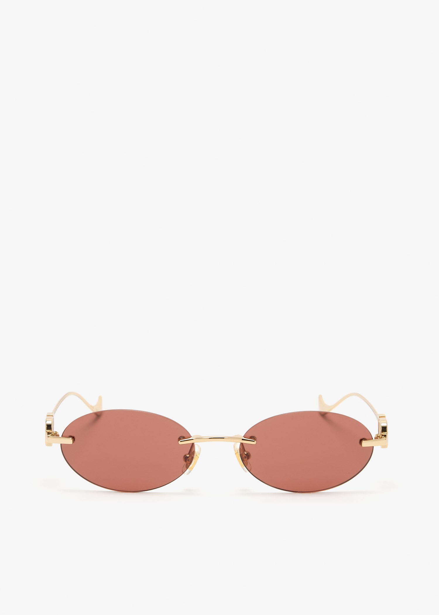 

VLogo bejewelled sunglasses, Gold