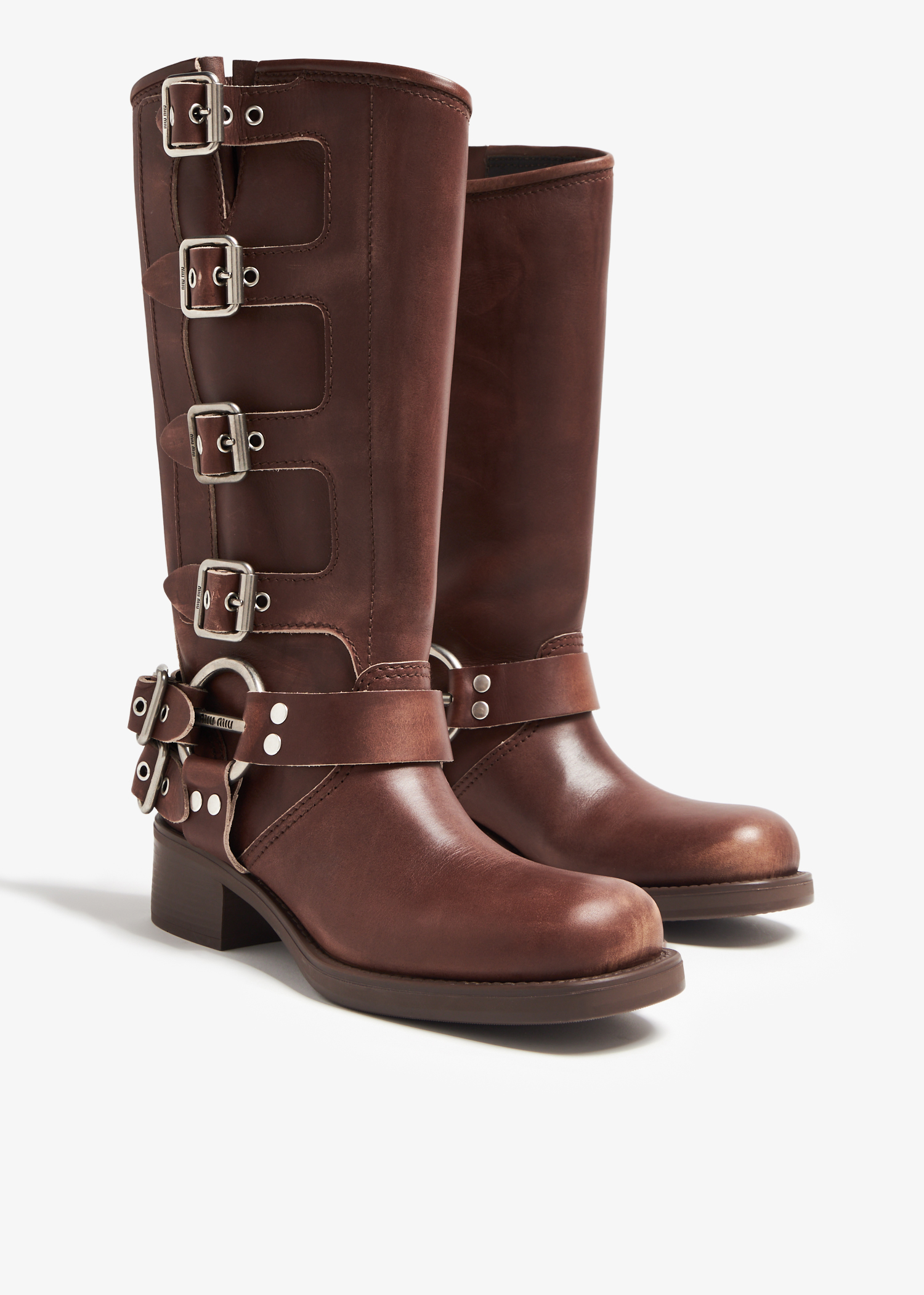 Motorcycle boots brown leather 2025