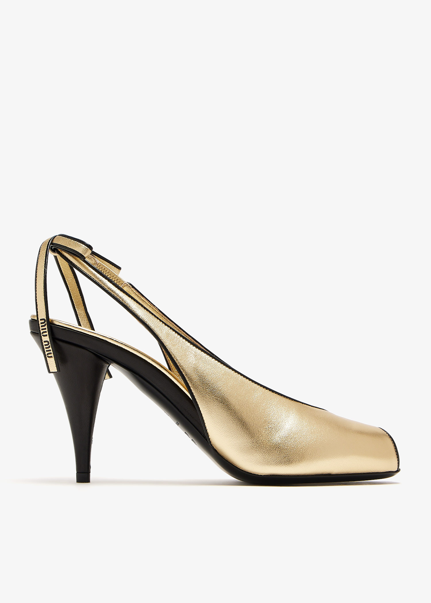 

Mordoré nappa leather slingback pumps, Gold
