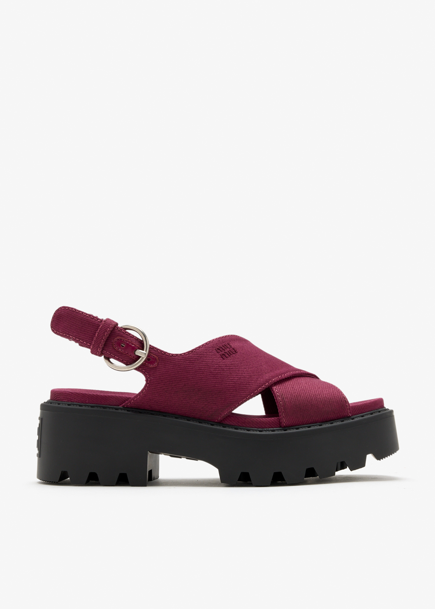 

Gabardine sandals, Burgundy