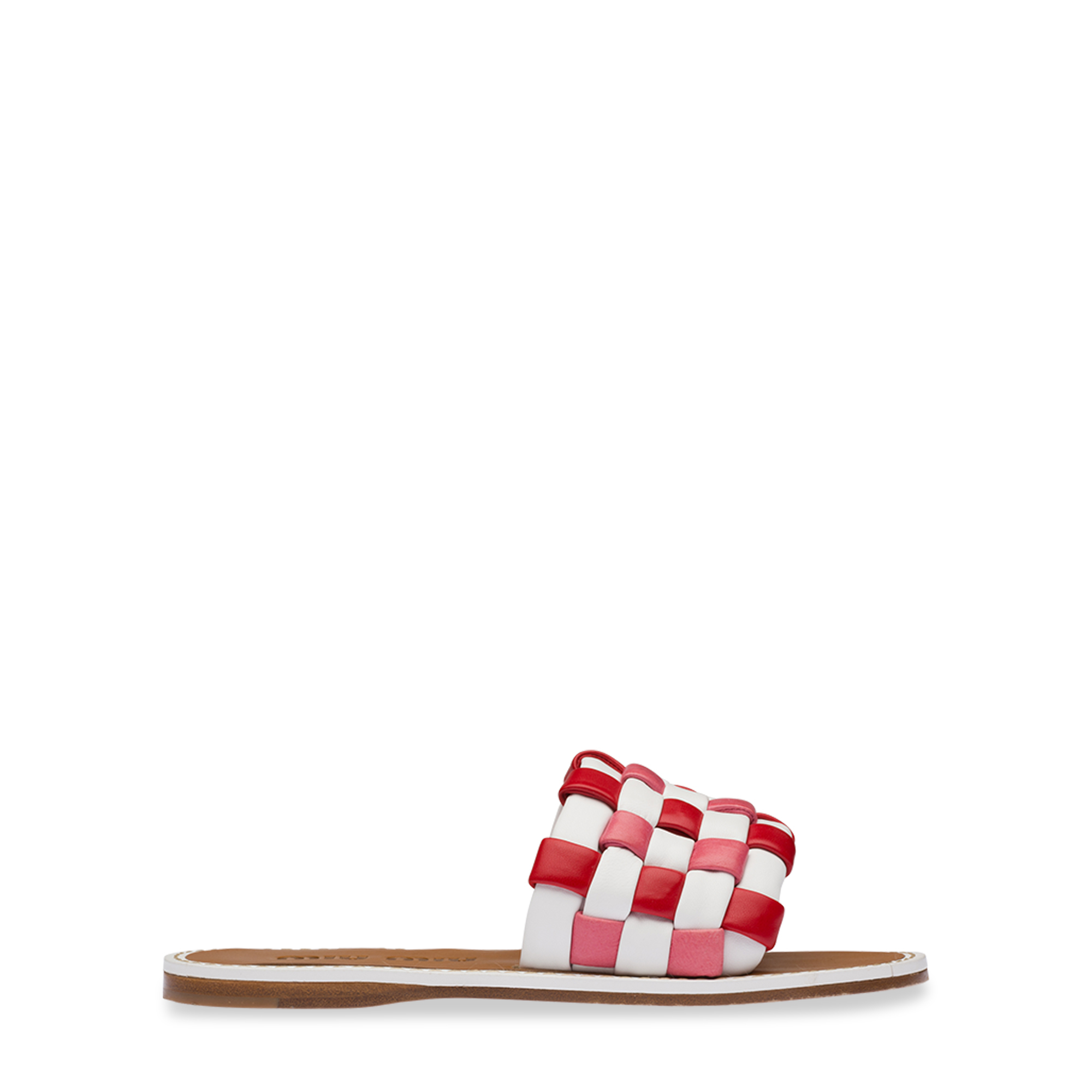 

Woven leather sandals, Red