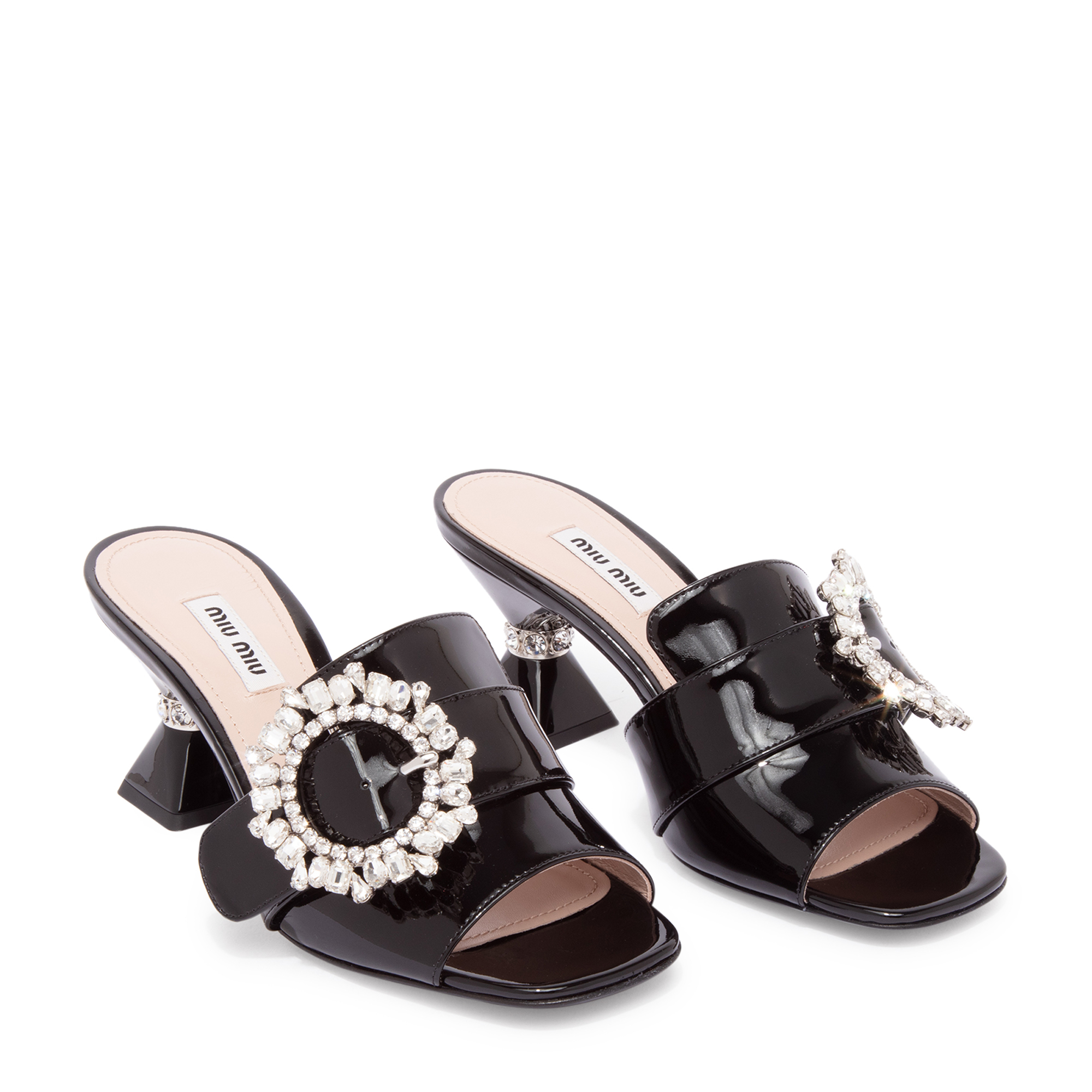 

Patent leather mules, Black