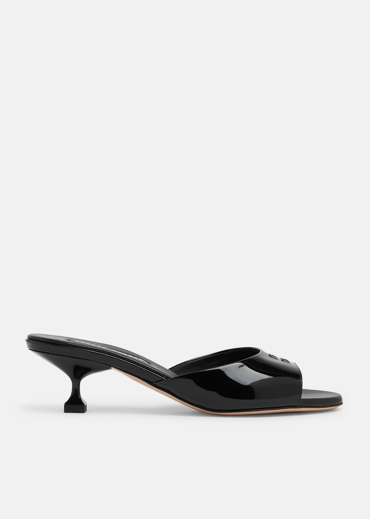 

Patent leather sandals, Black