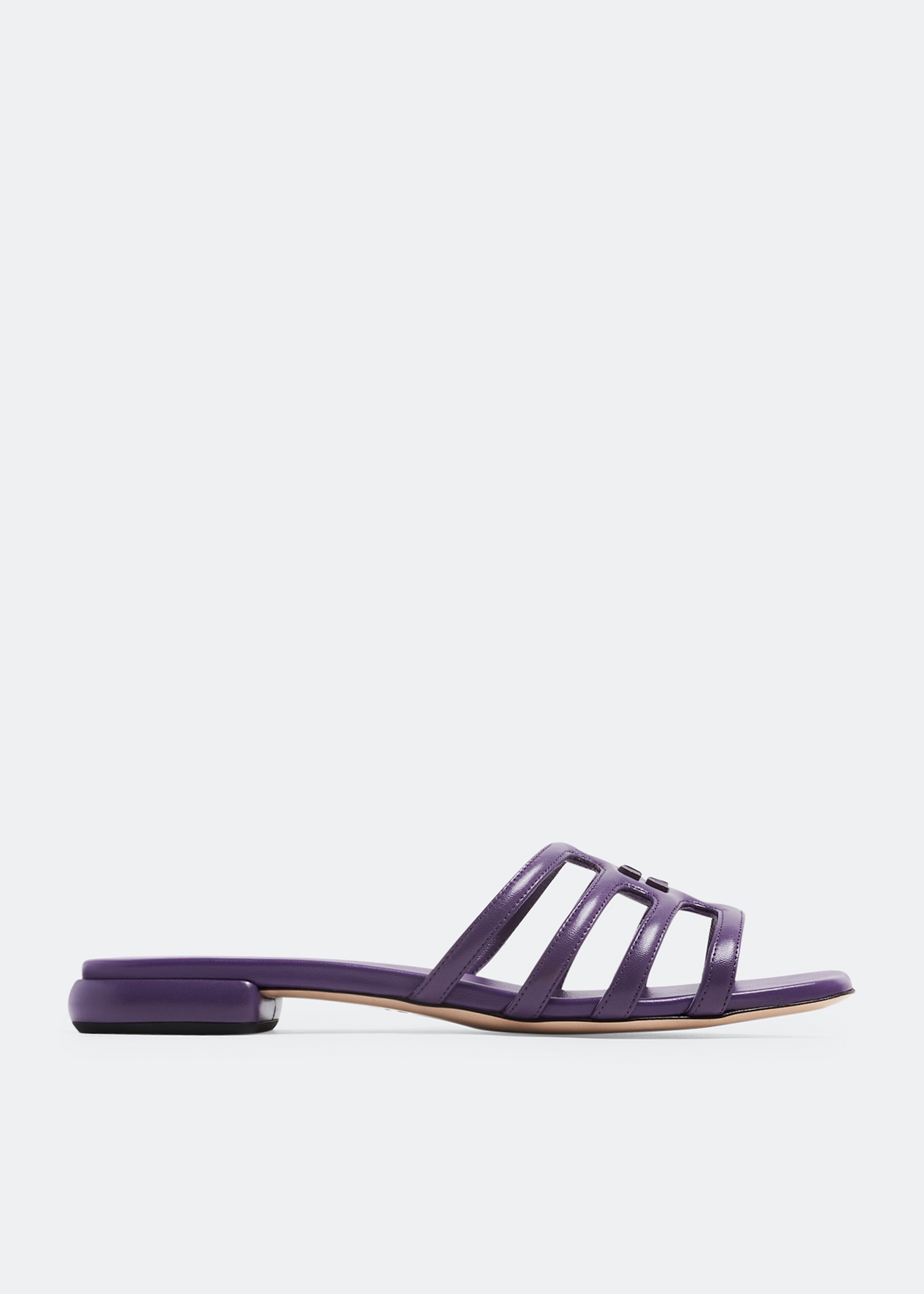 Miu Miu Padded leather sandals for Women - Purple in KSA | Level Shoes