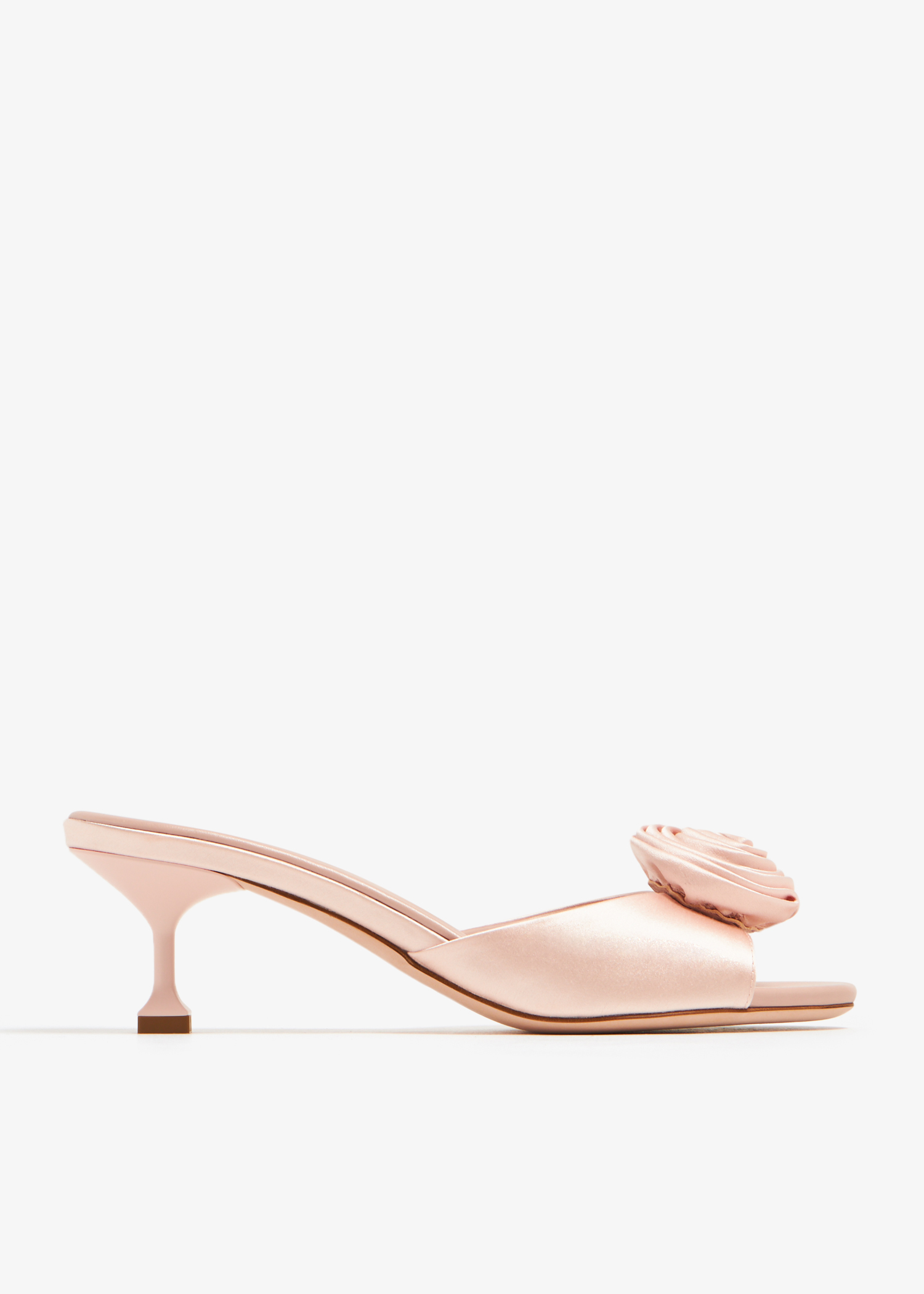 

Satin slide sandals, Pink