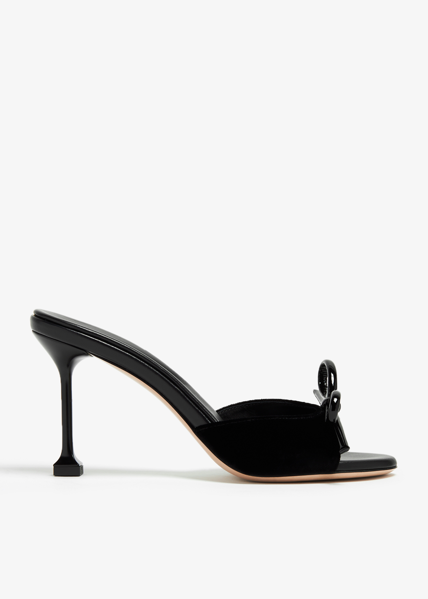 

Velvet sandals, Black