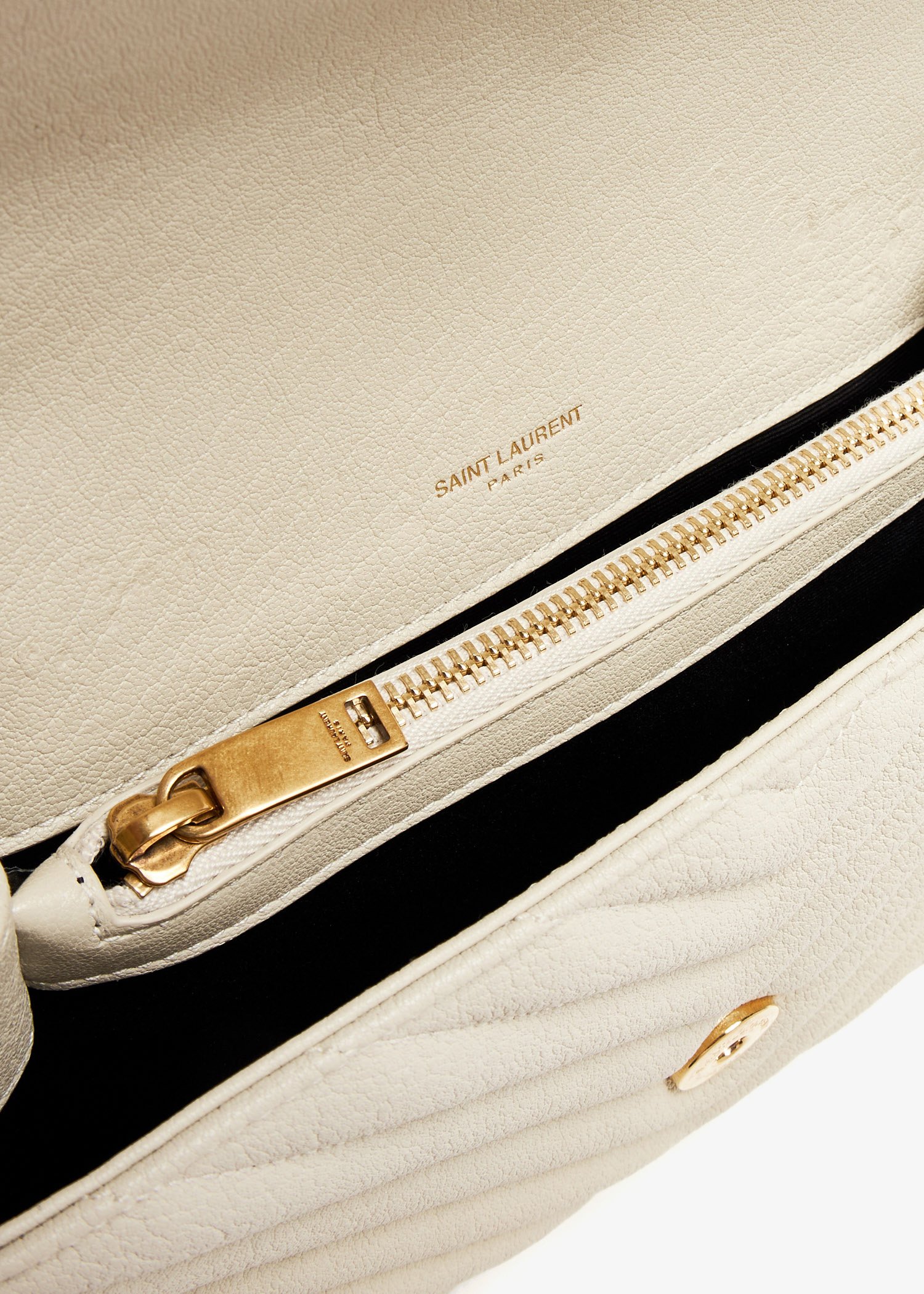 Saint Laurent College medium chain bag for Women White in UAE Level Shoes