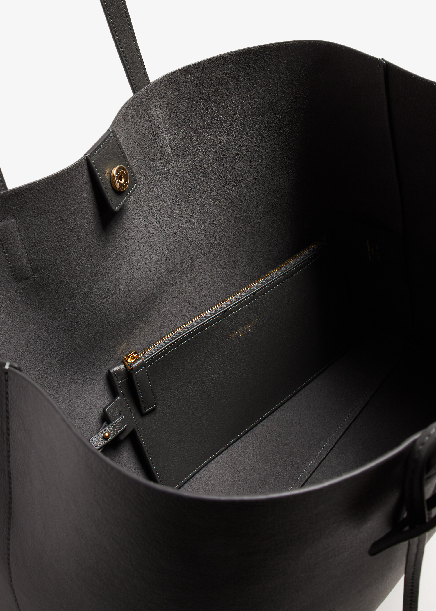 Saint Laurent Leather shopping tote bag for Women Grey in UAE Level Shoes