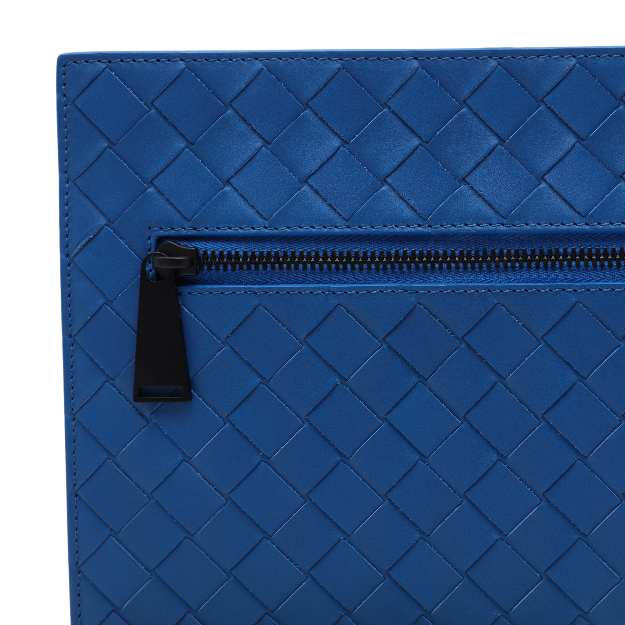 

Leather document case, Blue