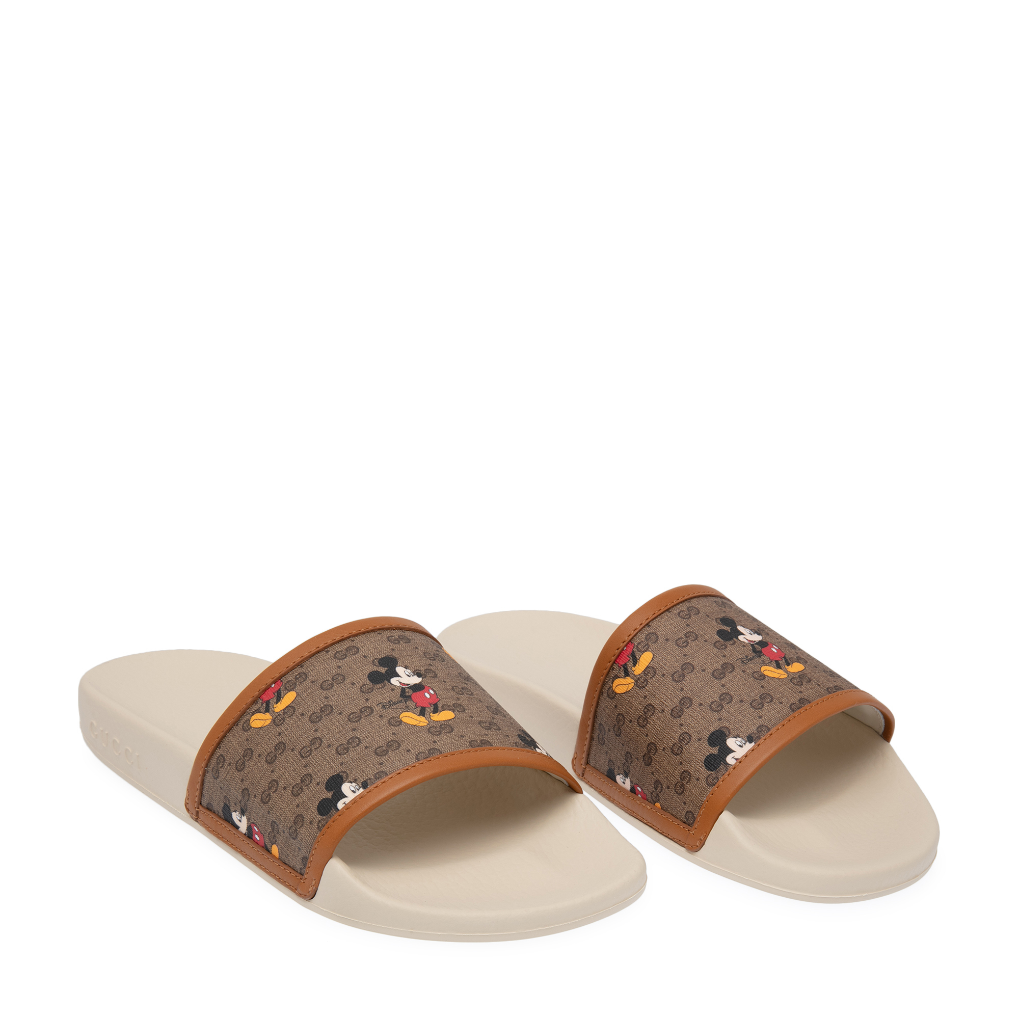 Gucci x Disney GG slides for Women Beige in UAE Level Shoes
