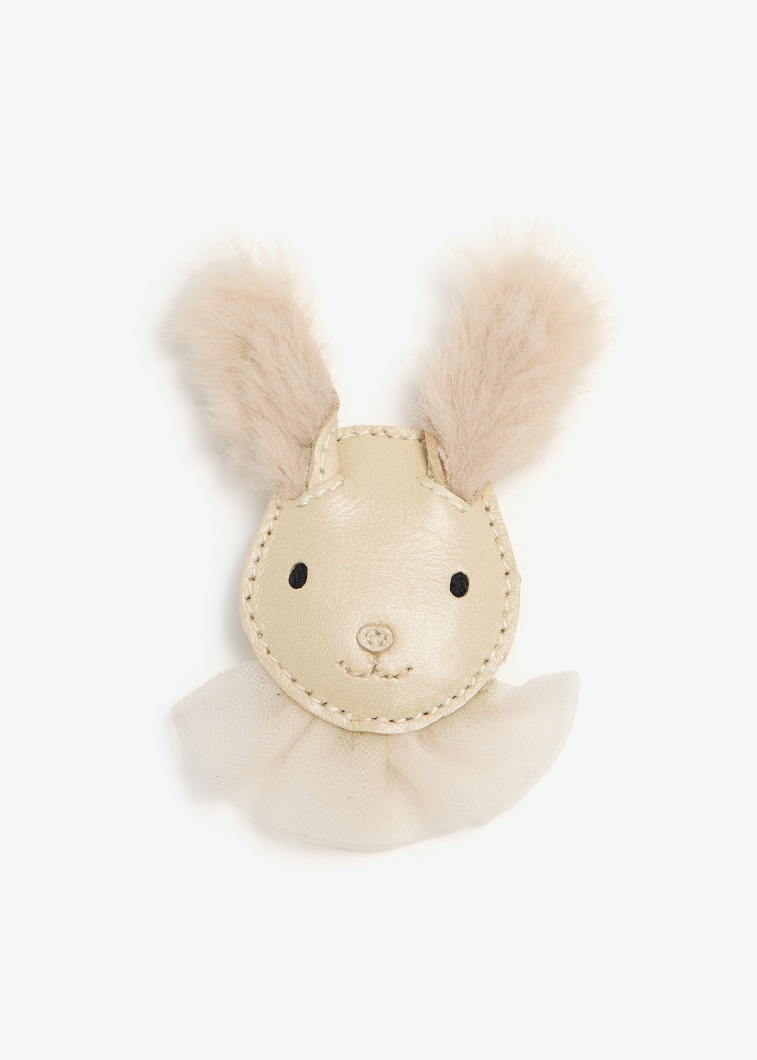 

Festive rabbit hair clip, Beige