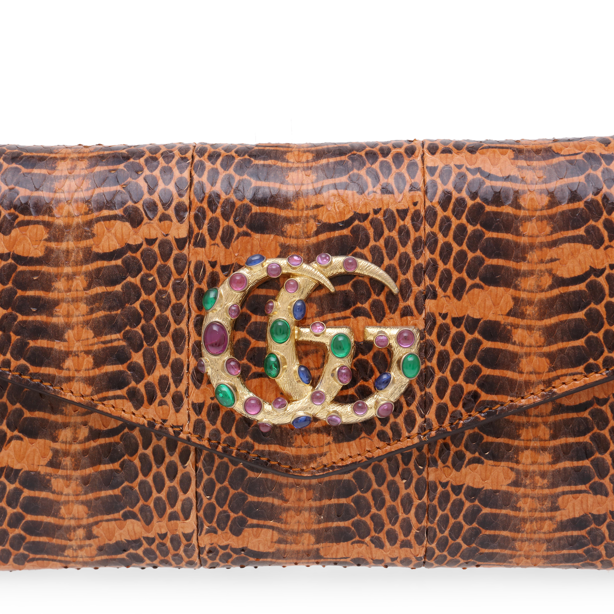

Broadway leather clutch, Orange